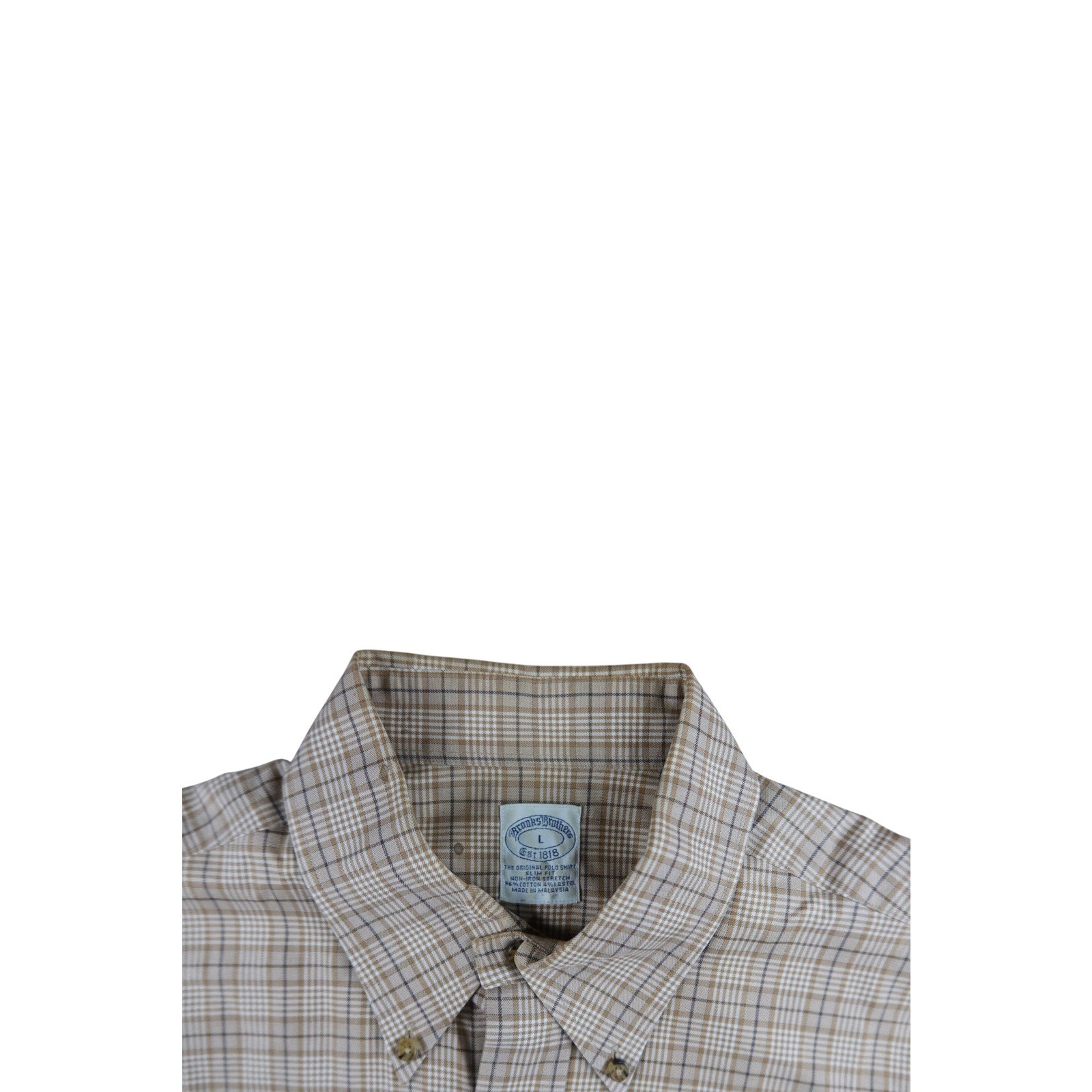 Brooks And Brothers Slim Fit Plaid Dress Shirt Men's