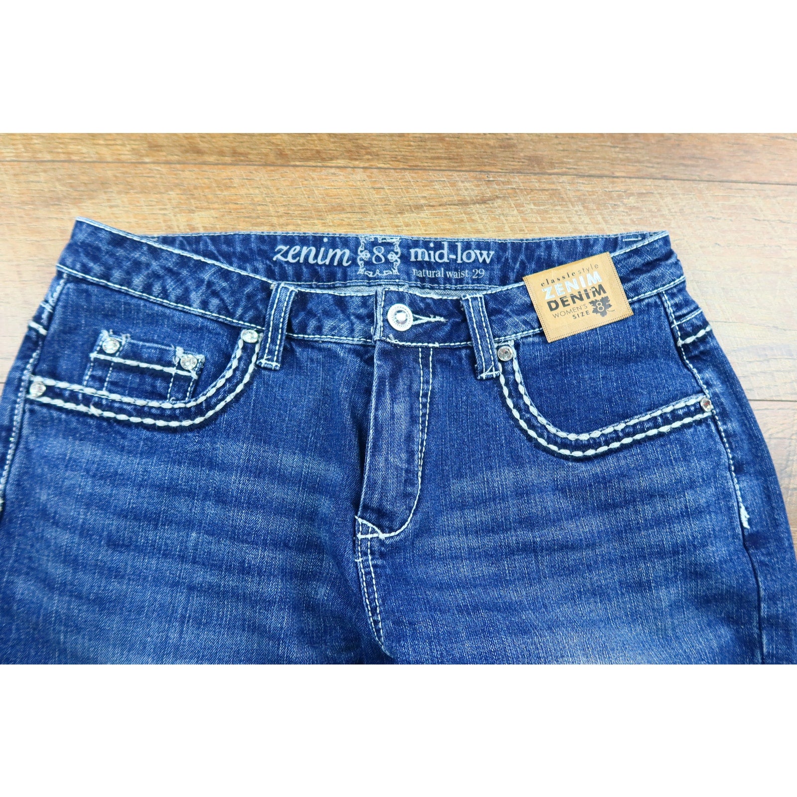 Zenim Denim Missy Women's Capri Jeans 8