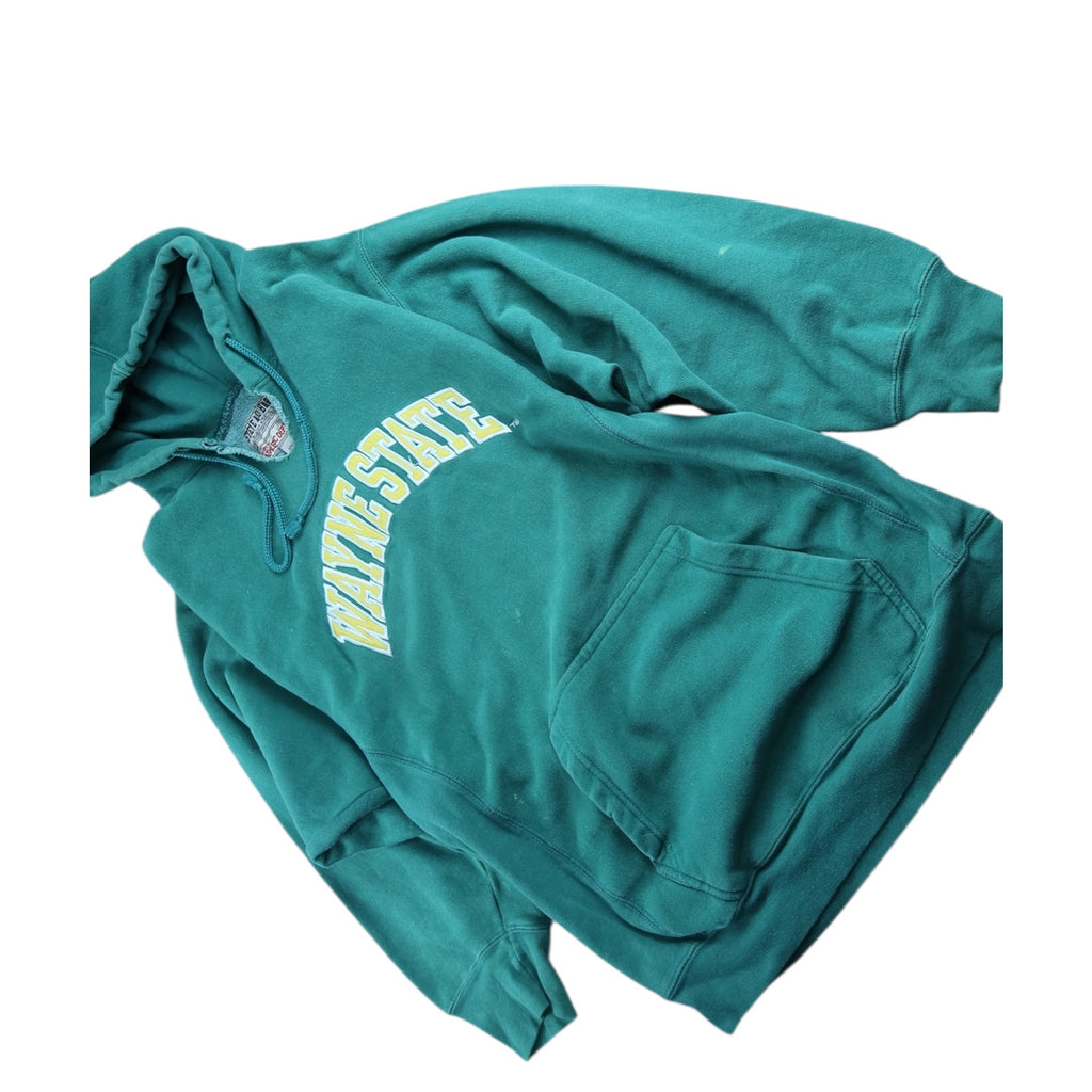 Steve And Barry Wayne State College Green Hoodie Men's L