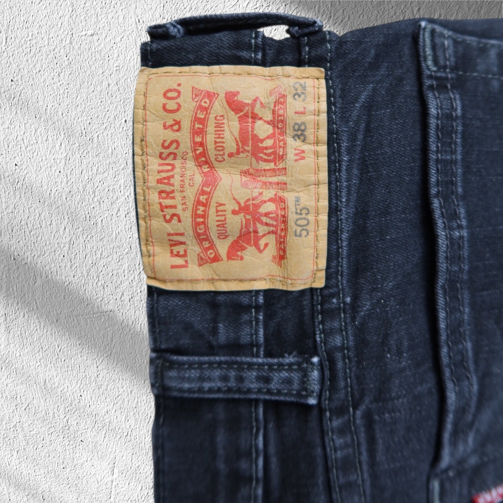 Levi's Strauss 505 Black Jeans Men's W38xL32
