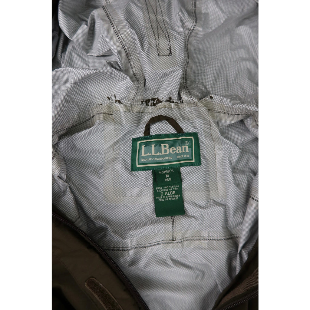 L.L. Bean Rain Zip-Up Windbreaker Green Jacket Women's M