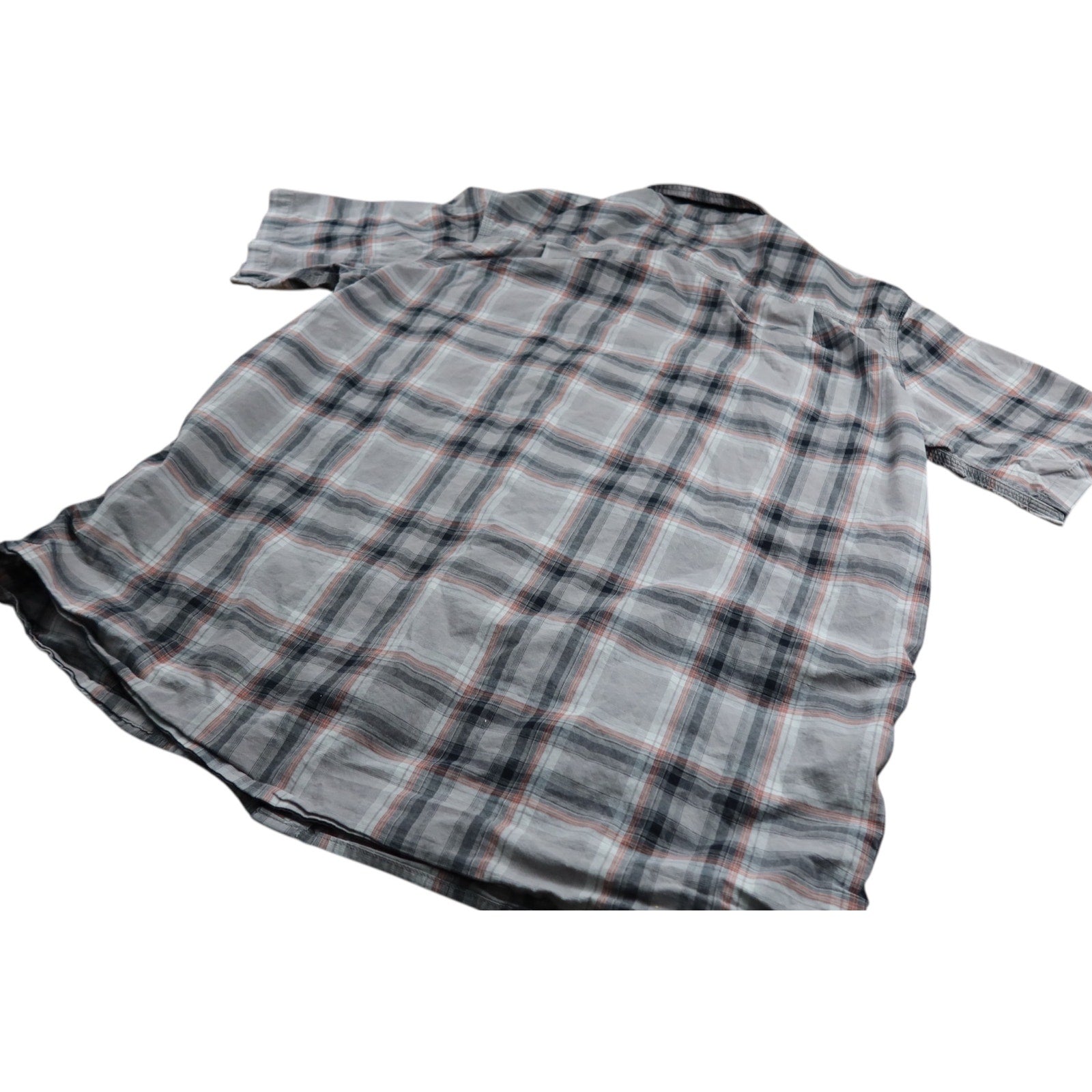 Carhartt Relaxed- Fit Gray Plaid Button Up Men's Shirt XL