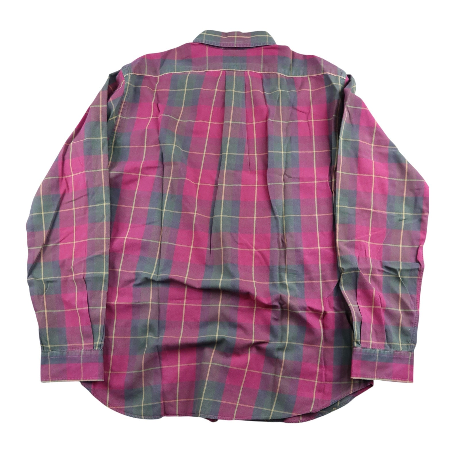 Ralph Lauren Red Plaid Button Up Long Sleeve Shirt Men's Large