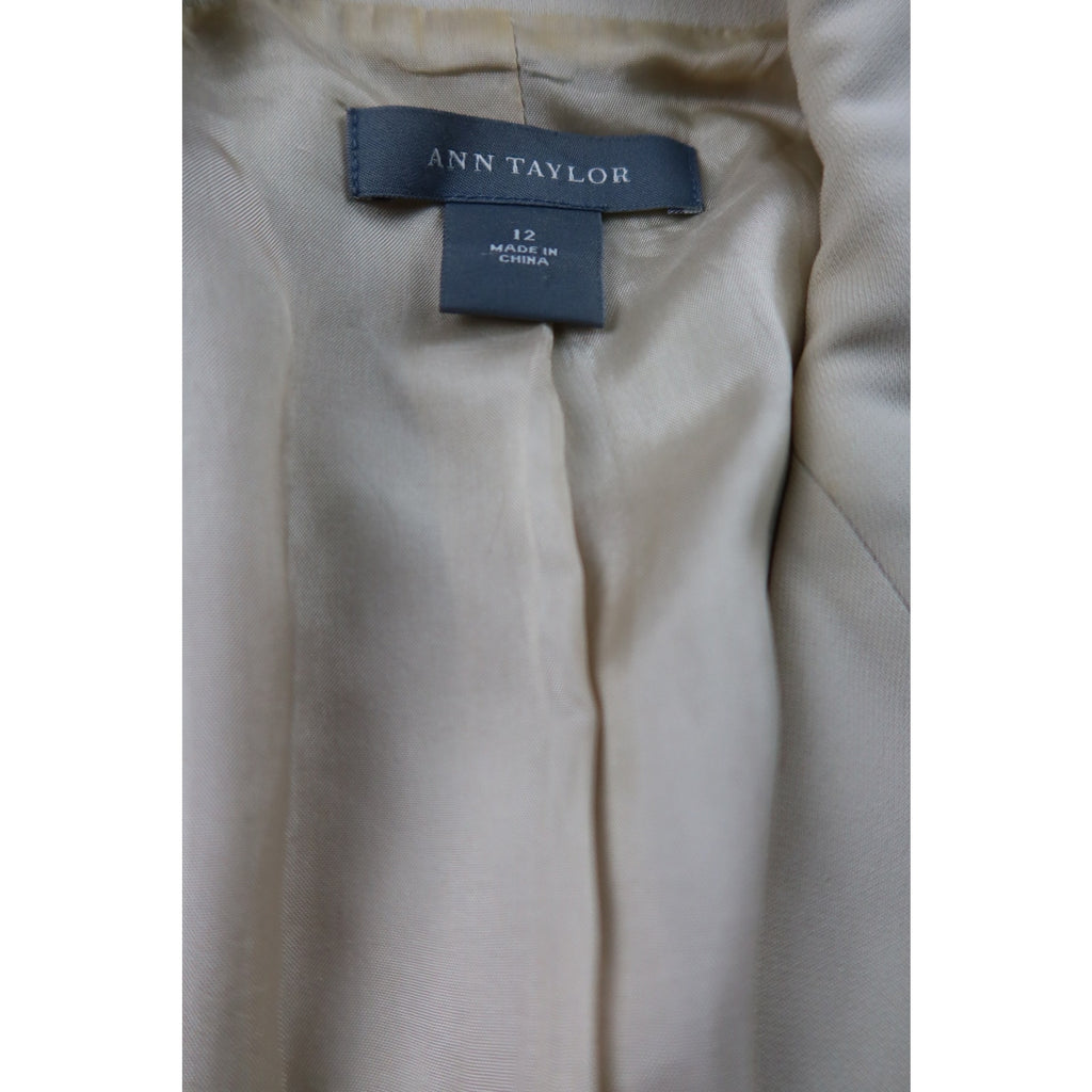 Ann Taylor Beige Blazer Women's 12