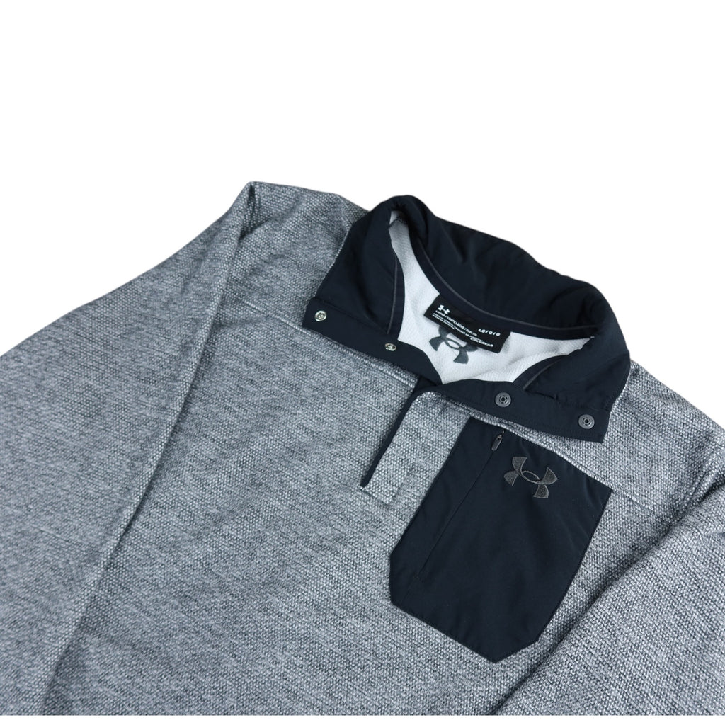 Under Armor Gray Fleece Pullover Sweater Jacket L