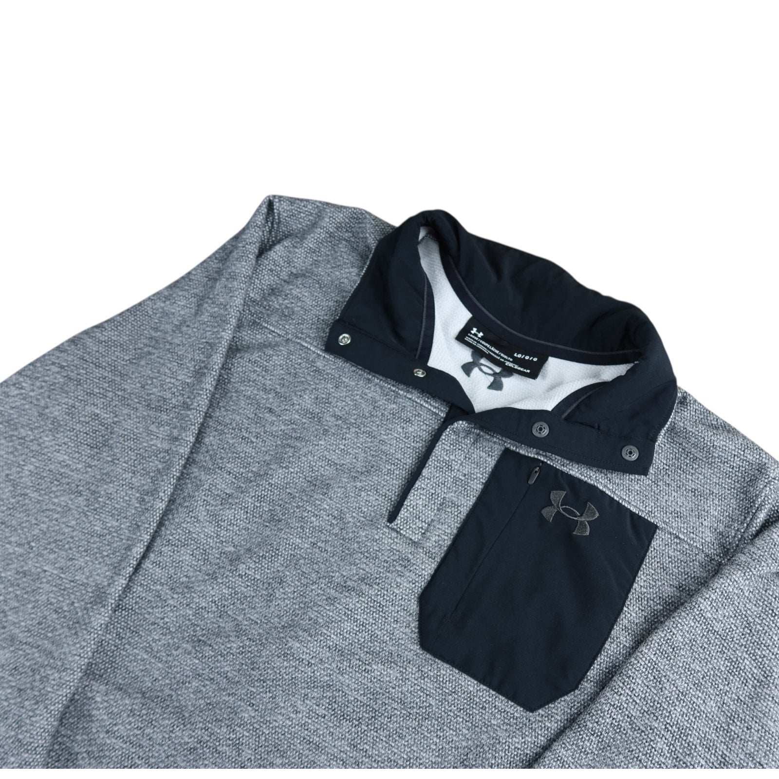 Under Armor Gray Fleece Pullover Sweater Jacket L