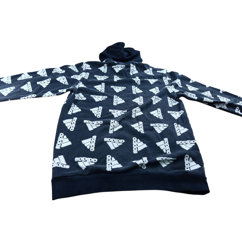 Adidas Vintage Monogram Black Hoodie Men's S