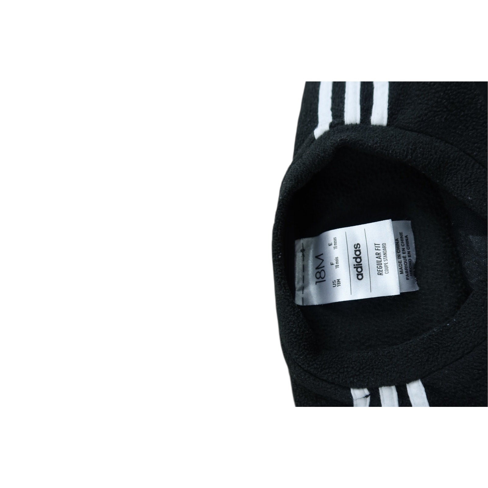 Adidas Regular Fit Toddler Black White Fleece Set 18M