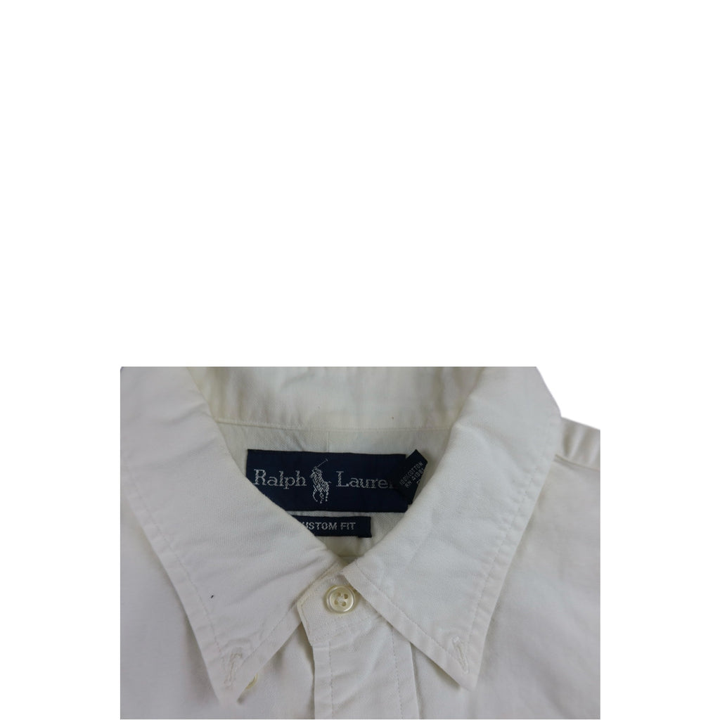Ralph Lauren White Custom Fit Dress Shirt Men's L