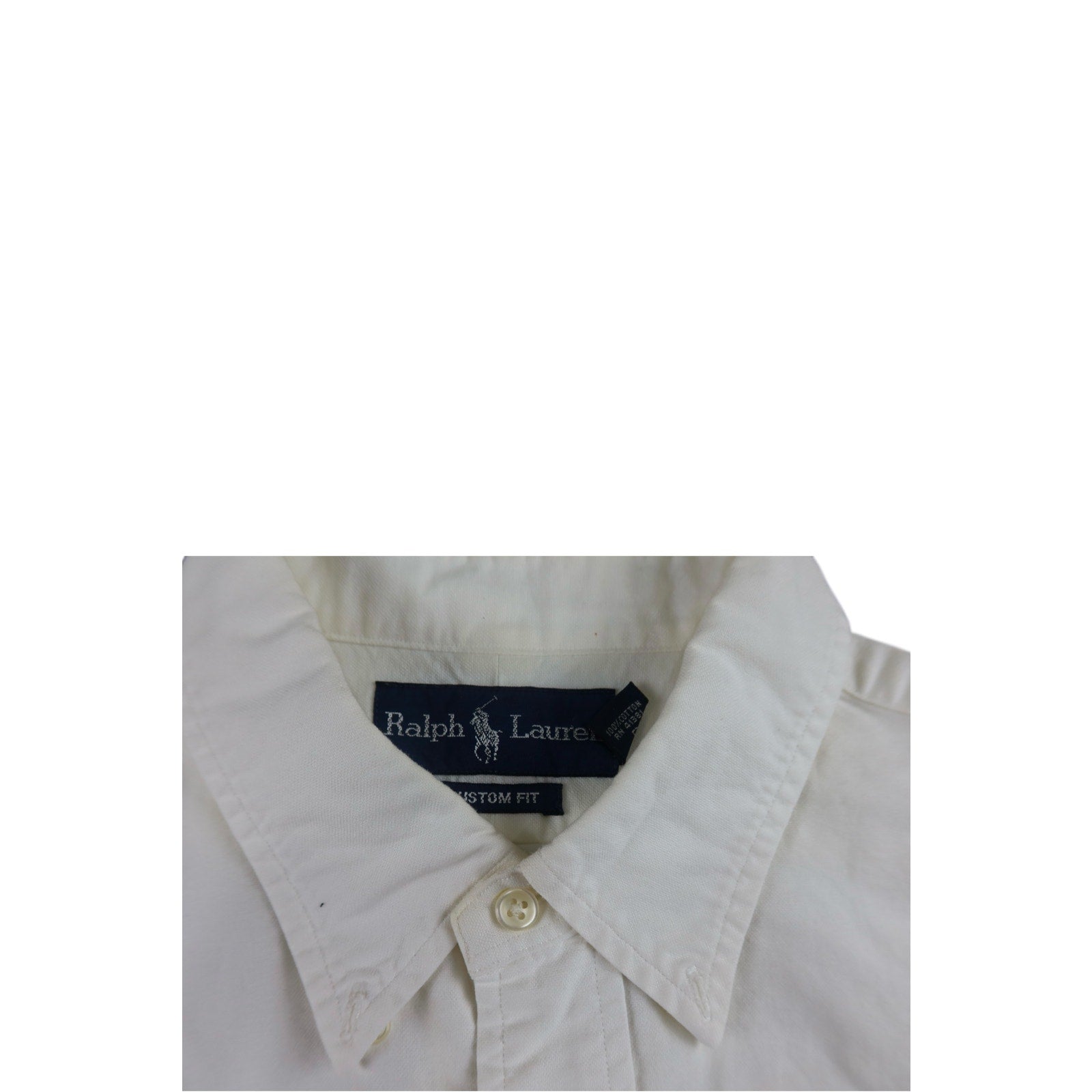 Ralph Lauren White Custom Fit Dress Shirt Men's L
