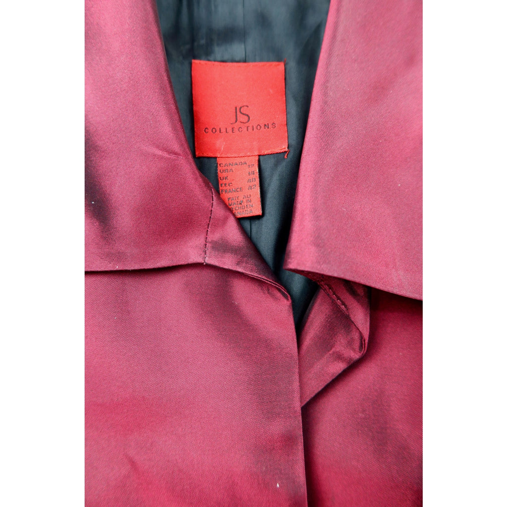 JS. Collections Burgundy Blazer Women's 12