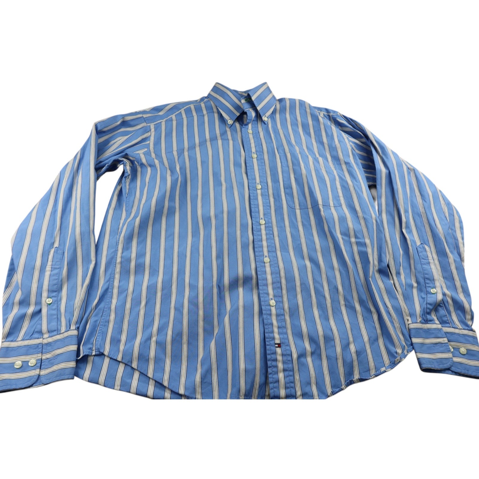 Tommy Hilfiger Blue Stripe Shirt Men's 15.5 34-35