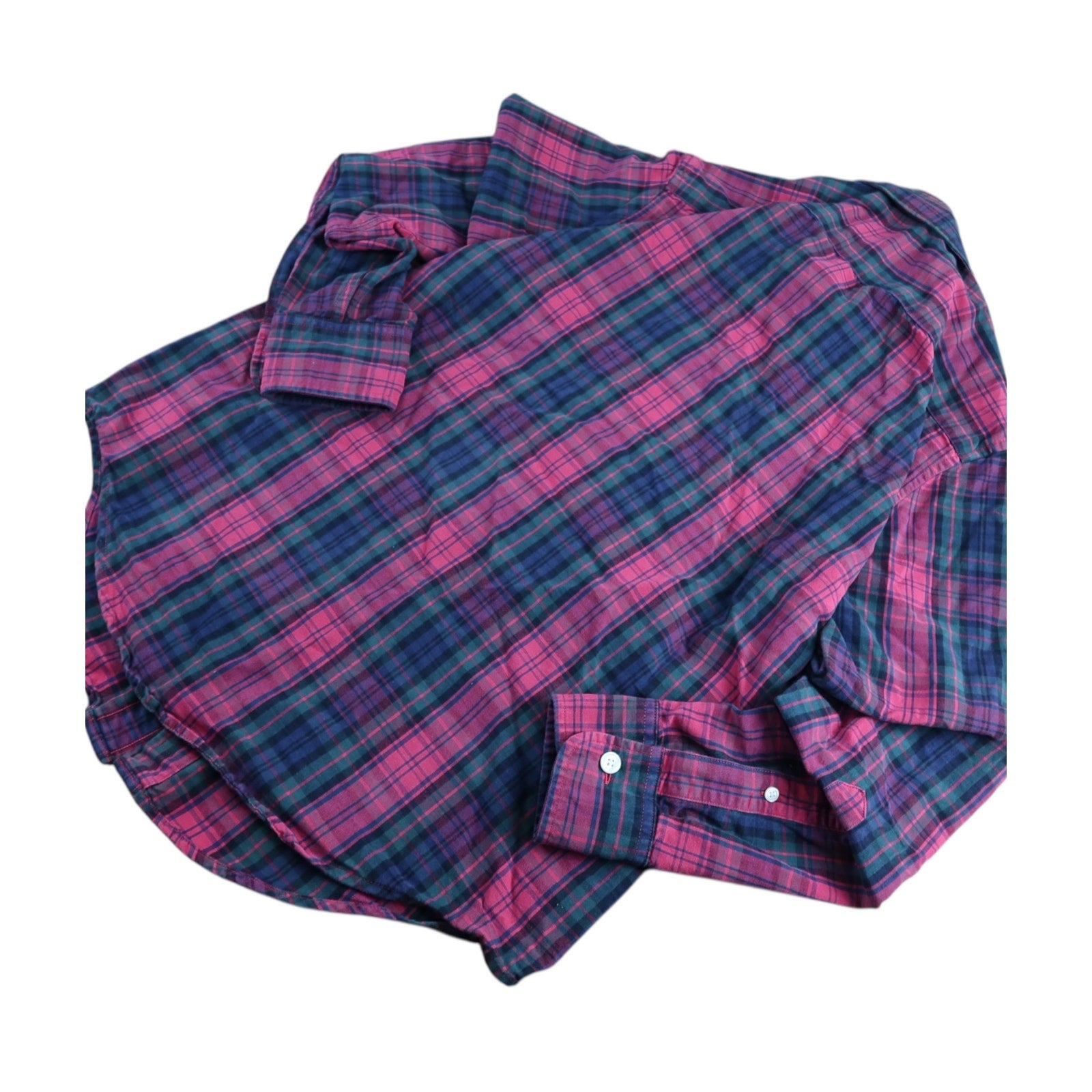 Abercrombie & Fitch Red Green Plaid Button Up Men's Shirt S