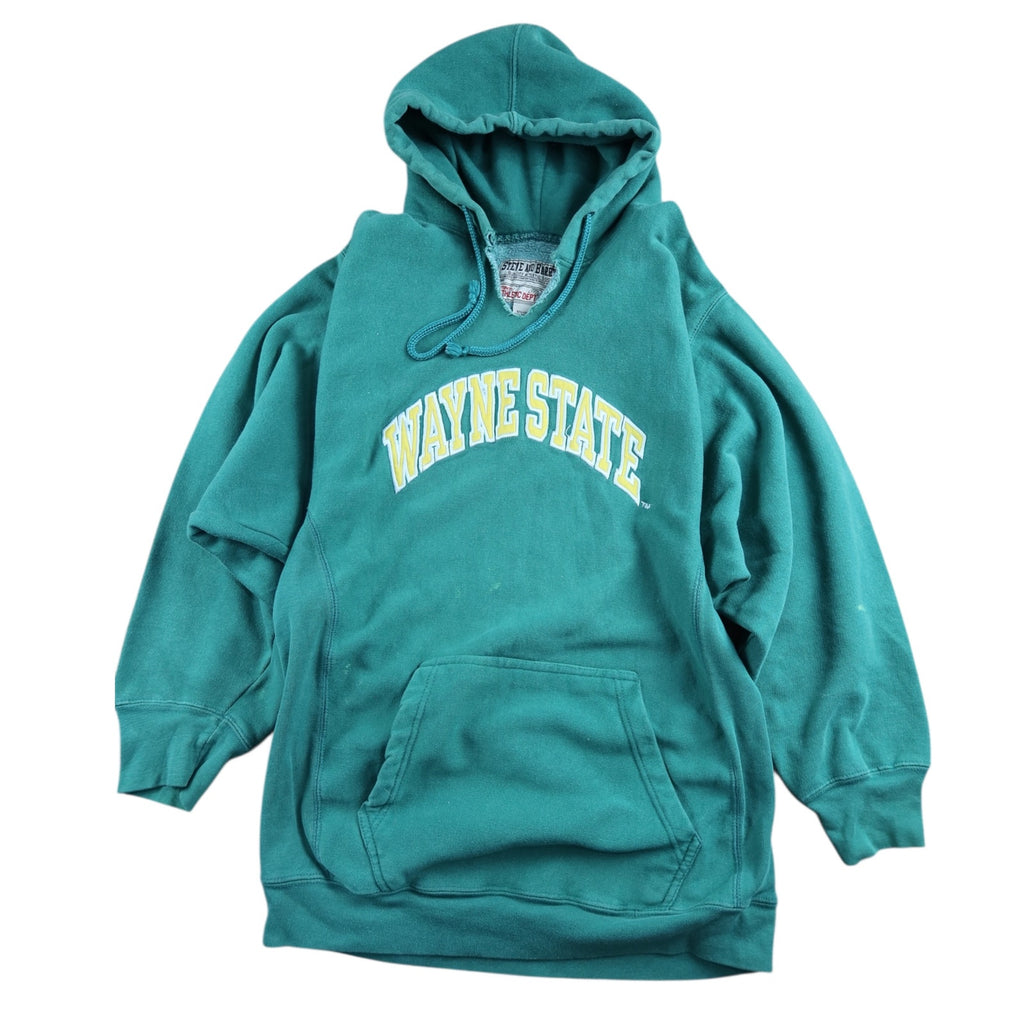 Steve And Barry Wayne State College Green Hoodie Men's L