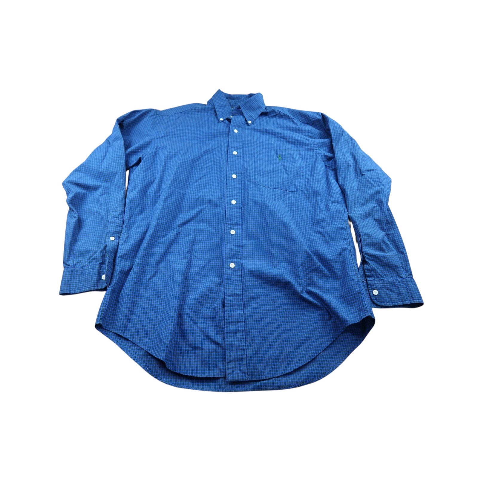 Polo Ralph Lauren Men's Classic-Fit Blue Plaid Button Down Shirt M