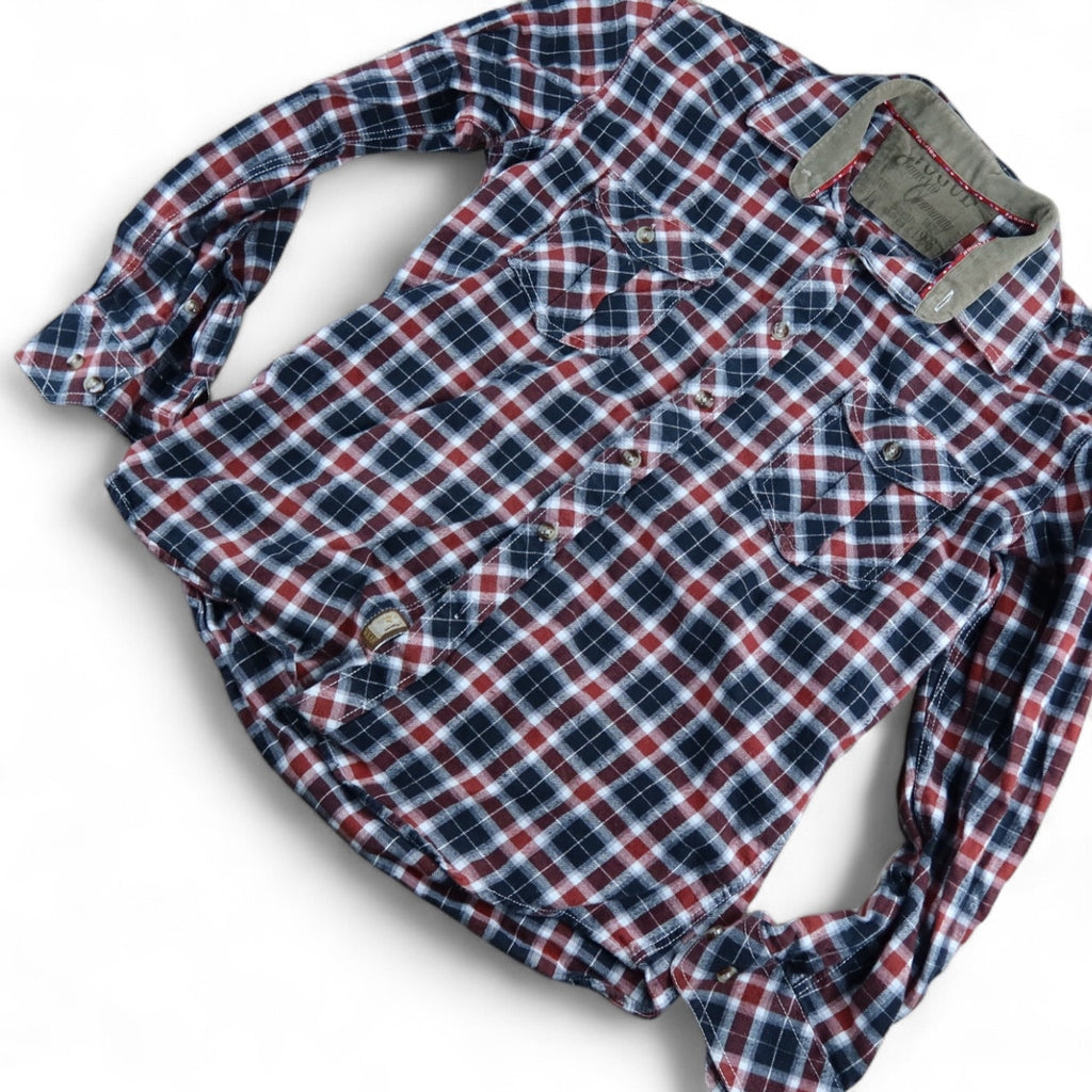 2 Pack Vogue Men's Plaided Shirts Size Large