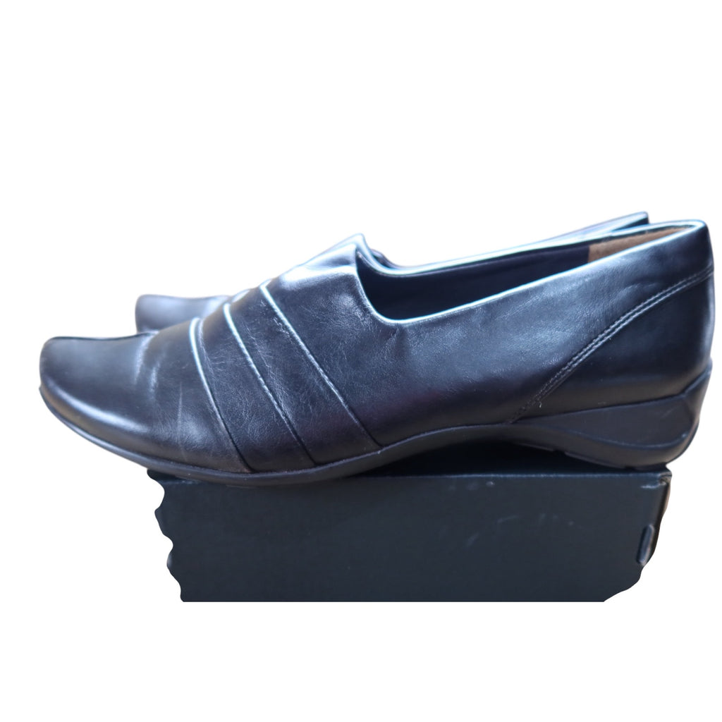 Paul Green 0Munich Brown Pleated Vamp Leather Slip-On Loafers