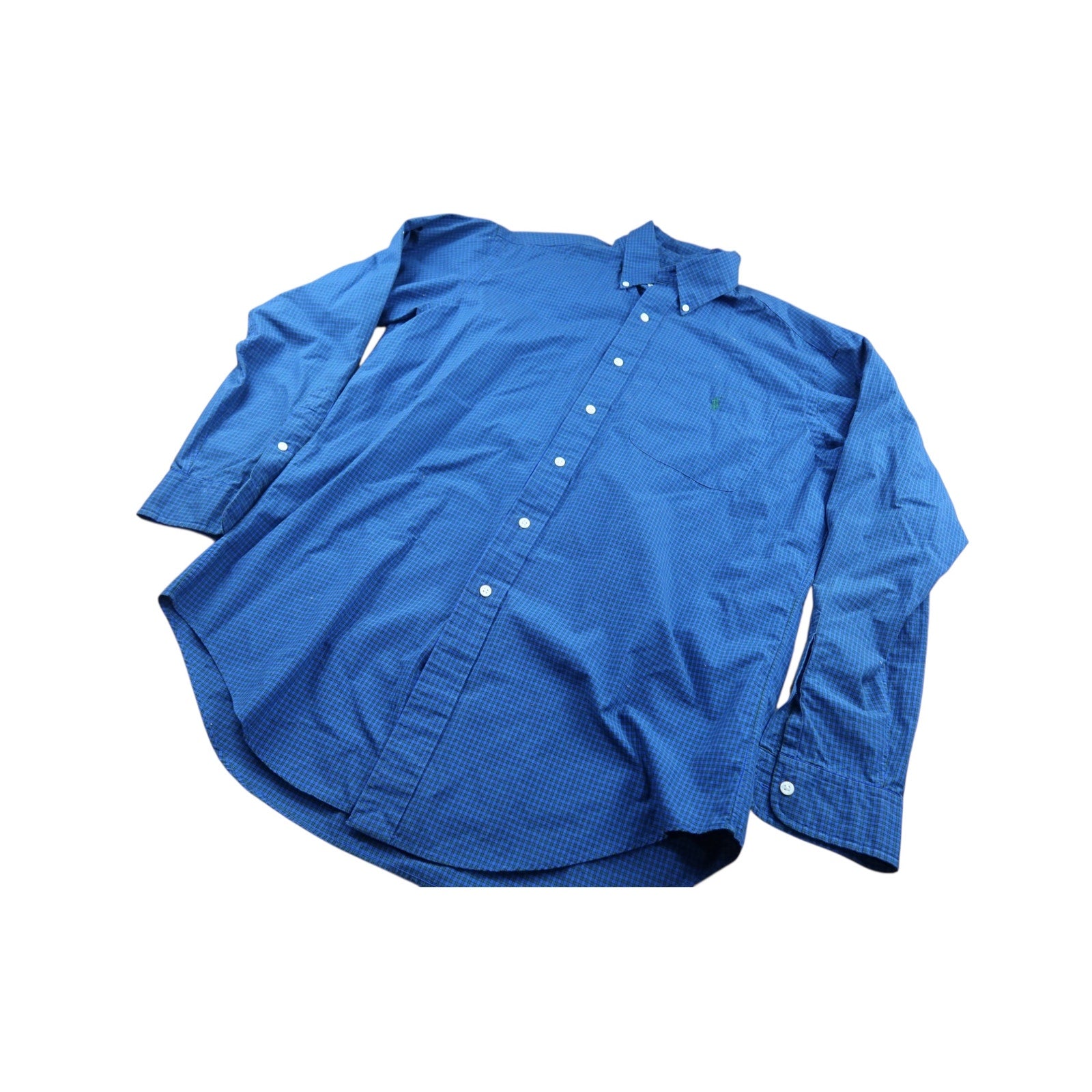 Polo Ralph Lauren Men's Classic-Fit Blue Plaid Button Down Shirt M