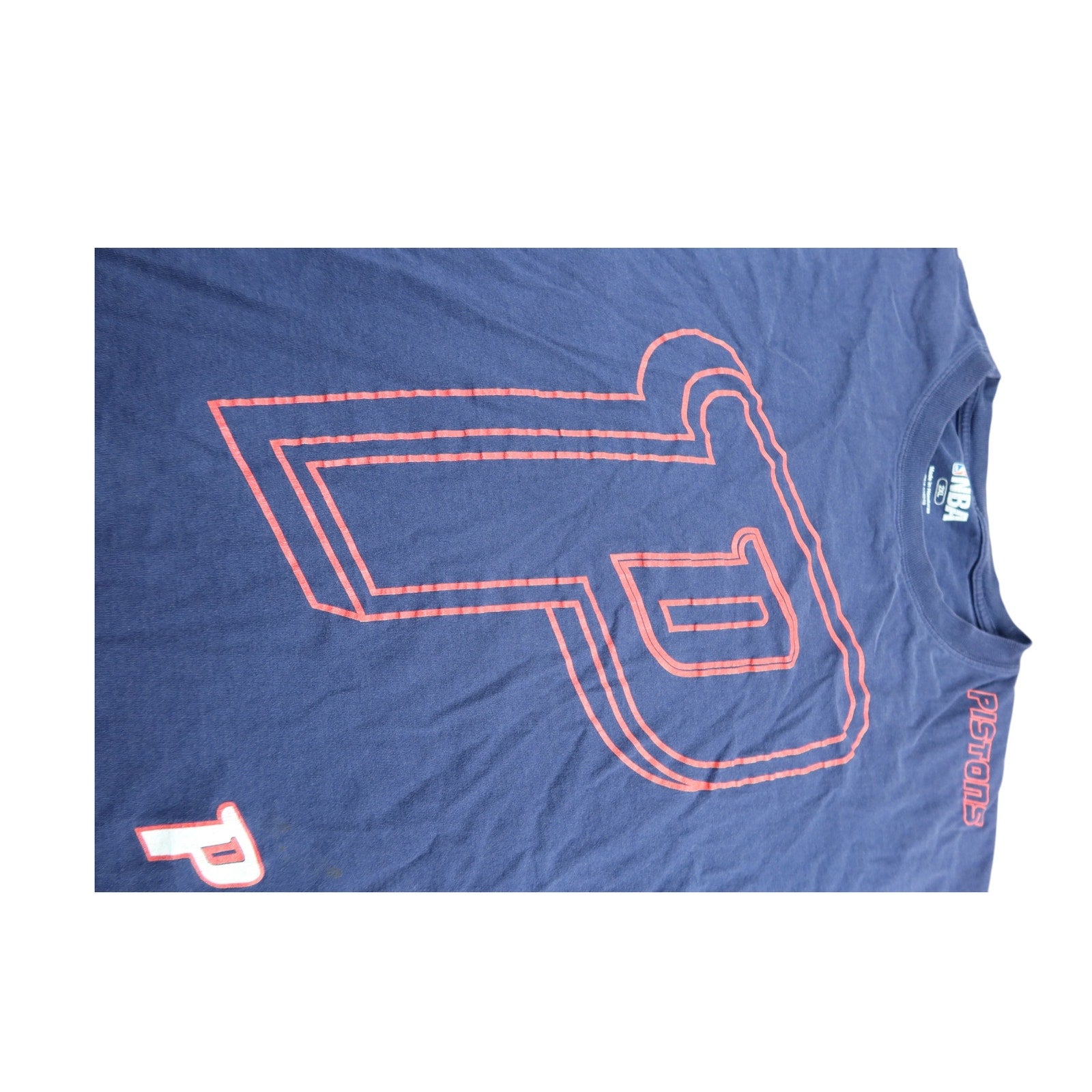 Detroit Pistons Blue Vintage T Shirt Men's 2XL