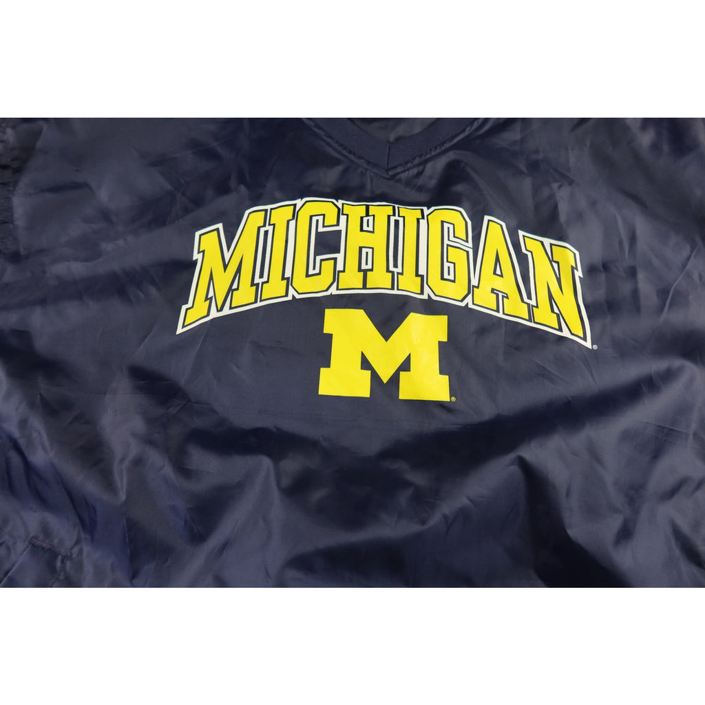 Michigan Red Oak Blue Windbreaker Shirt Men's XL