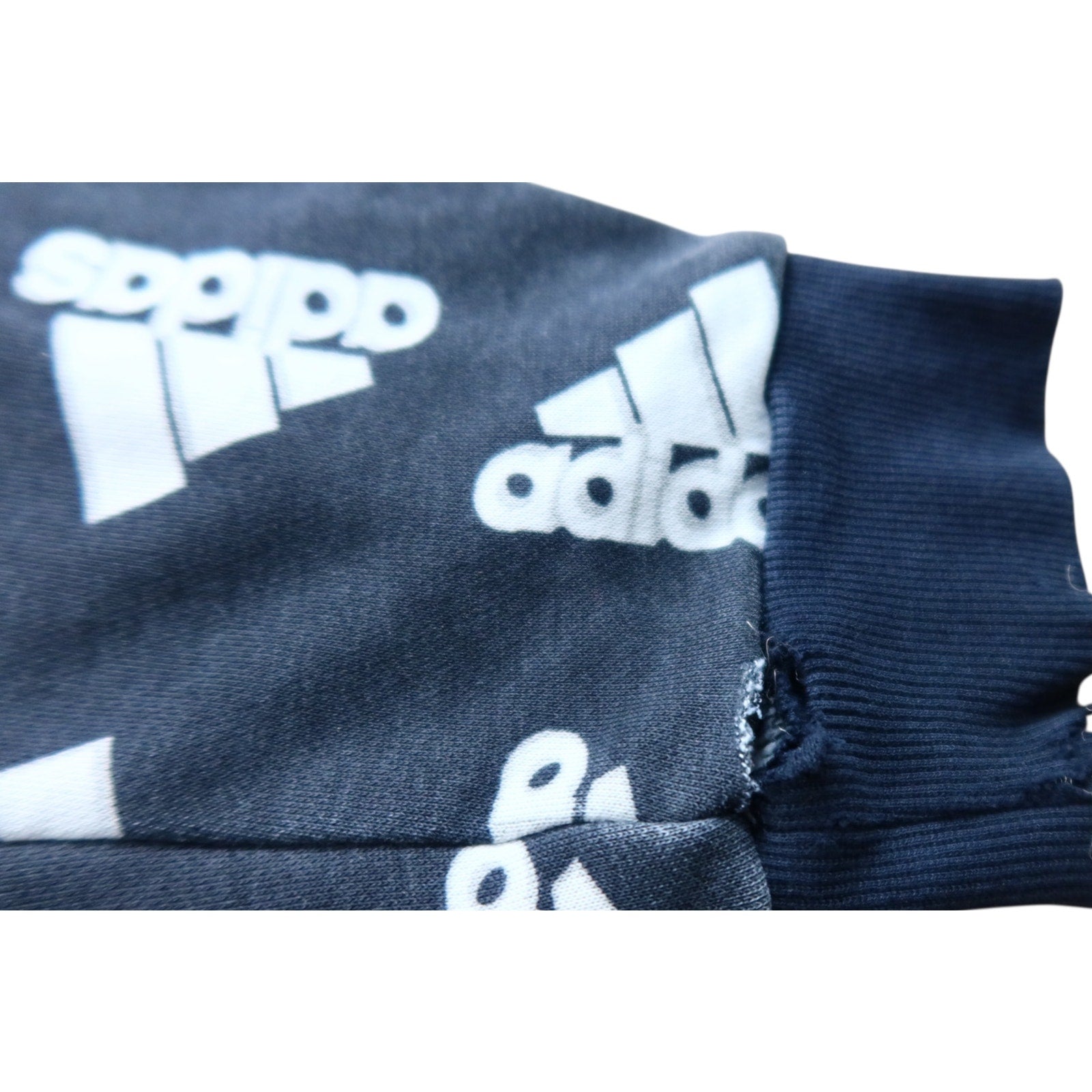 Adidas Vintage Monogram Black Hoodie Men's S