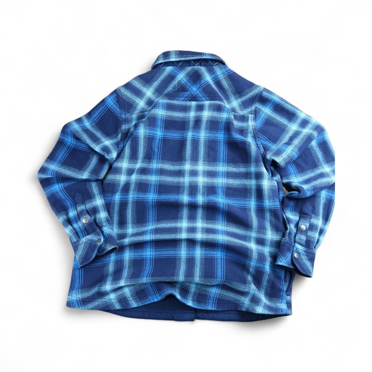 Orvis Flannel Snap Button Up Blue Nova Women's M