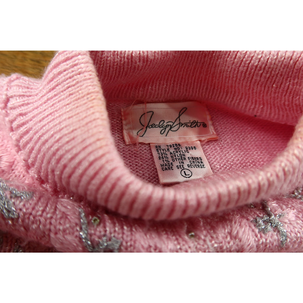 Joeclyn Smith Vintage Pink Knit Sweater Women's L