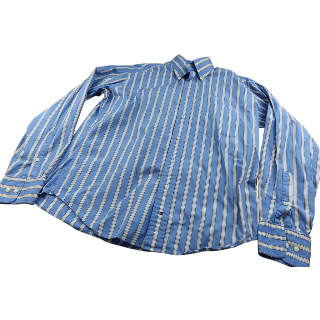 Tommy Hilfiger Blue Stripe Shirt Men's 15.5 34-35