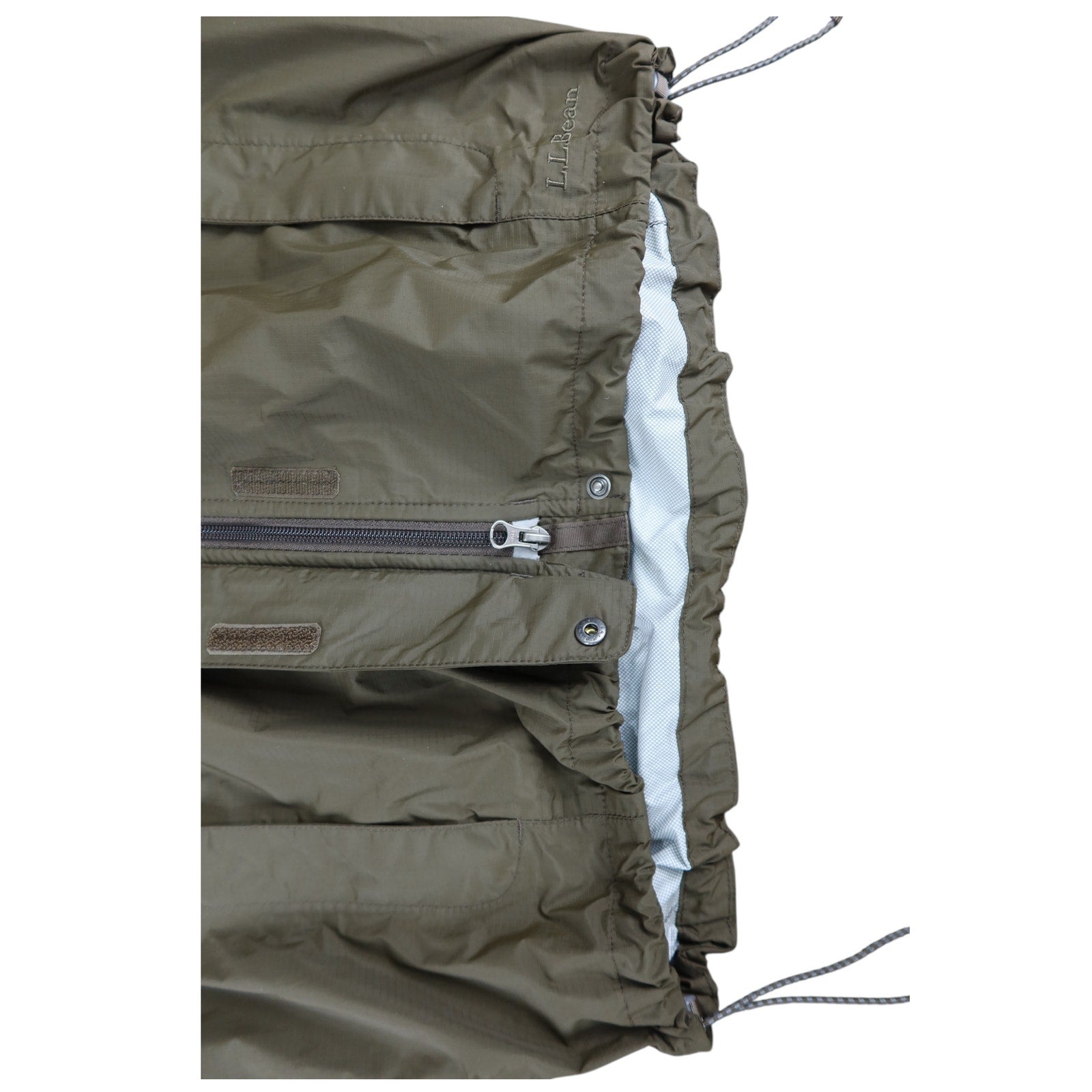 L.L. Bean Rain Zip-Up Windbreaker Green Jacket Women's M