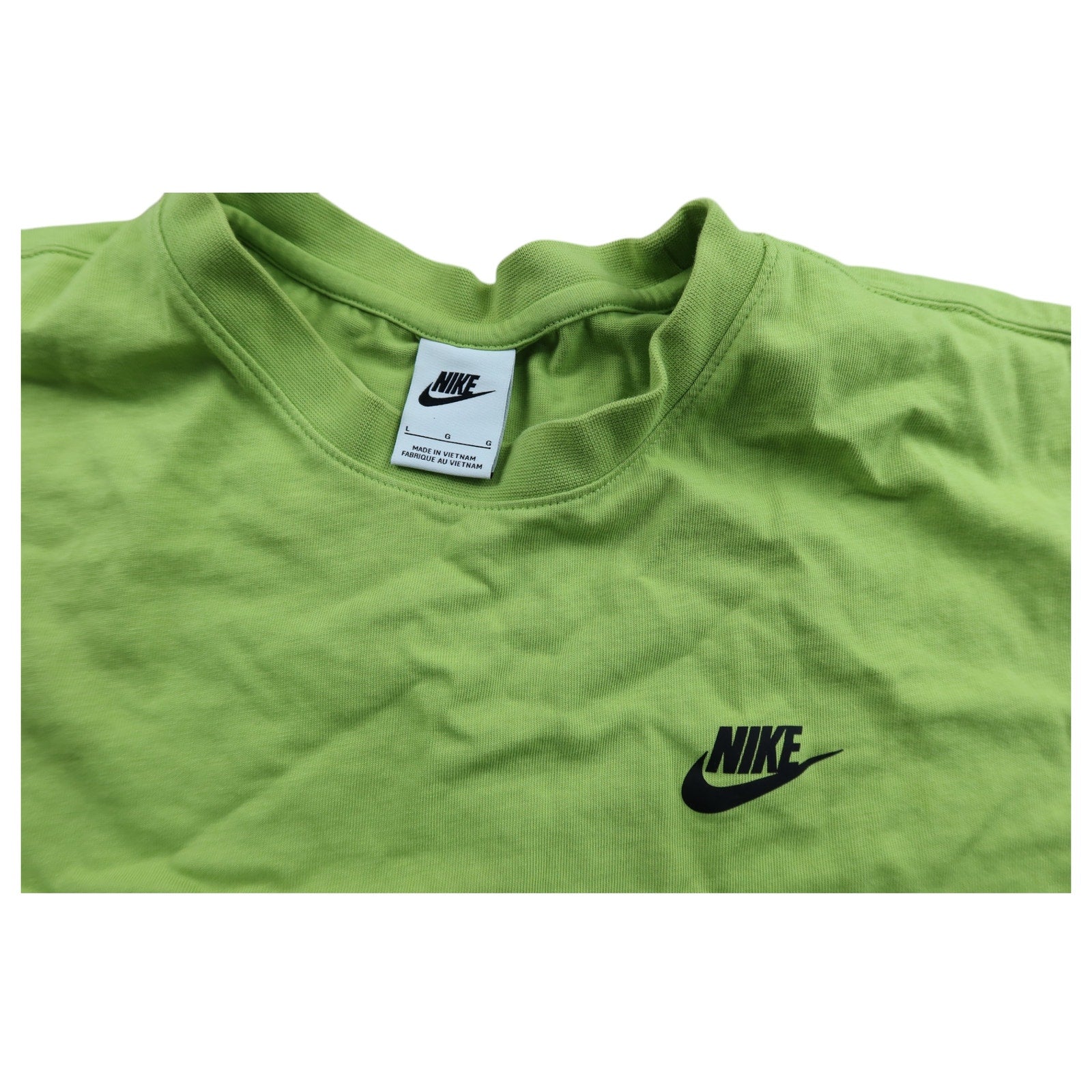 Nike Neon Green Branded T- Shirt Men's Large