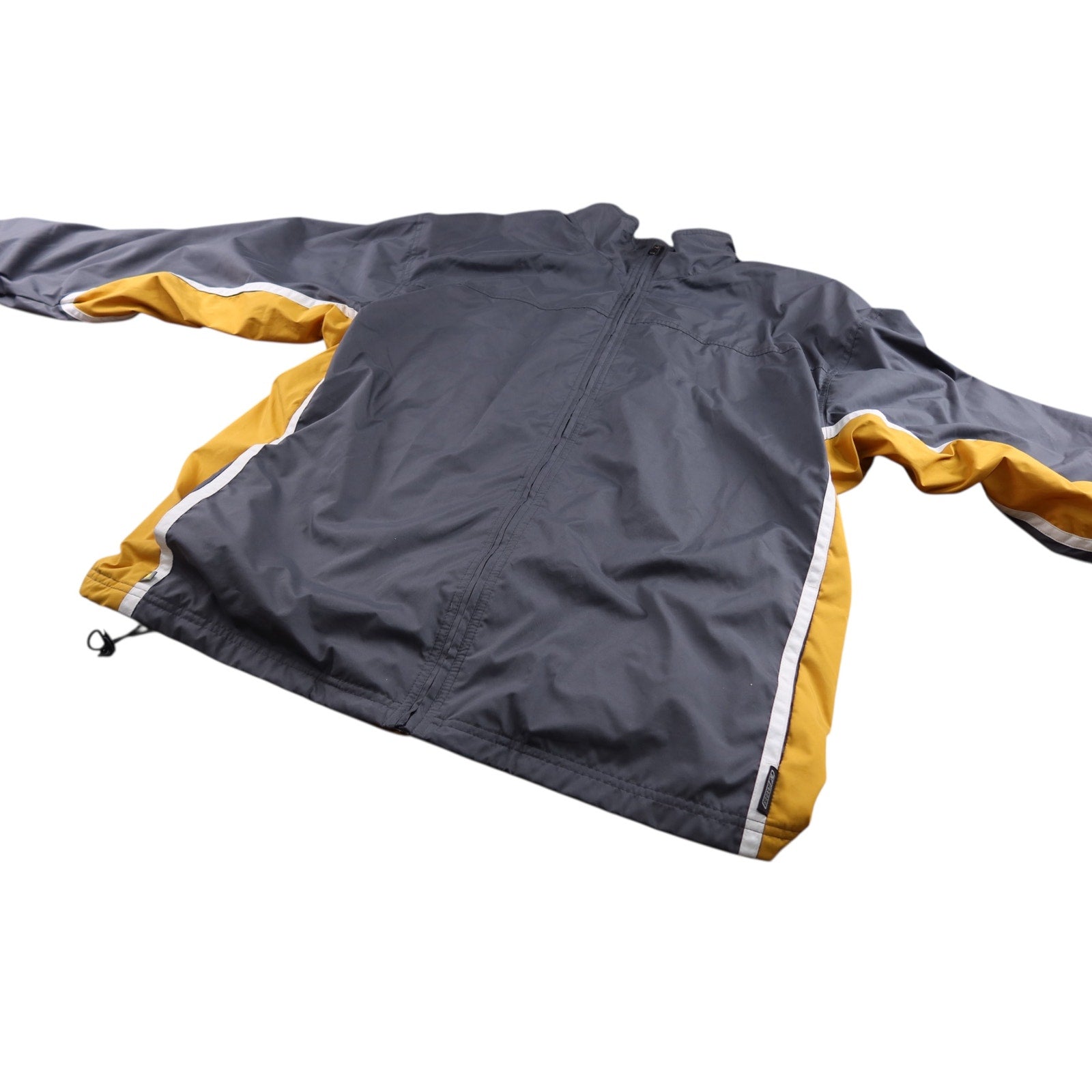 Reebok Gray and Yellow Windbreaker Jacket Men's 2XL