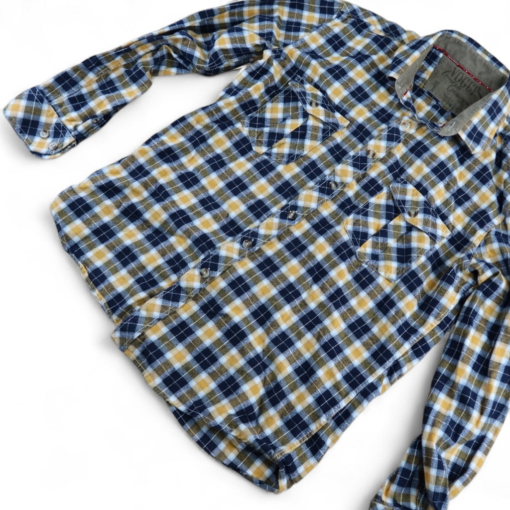 2 Pack Vogue Men's Plaided Shirts Size Large