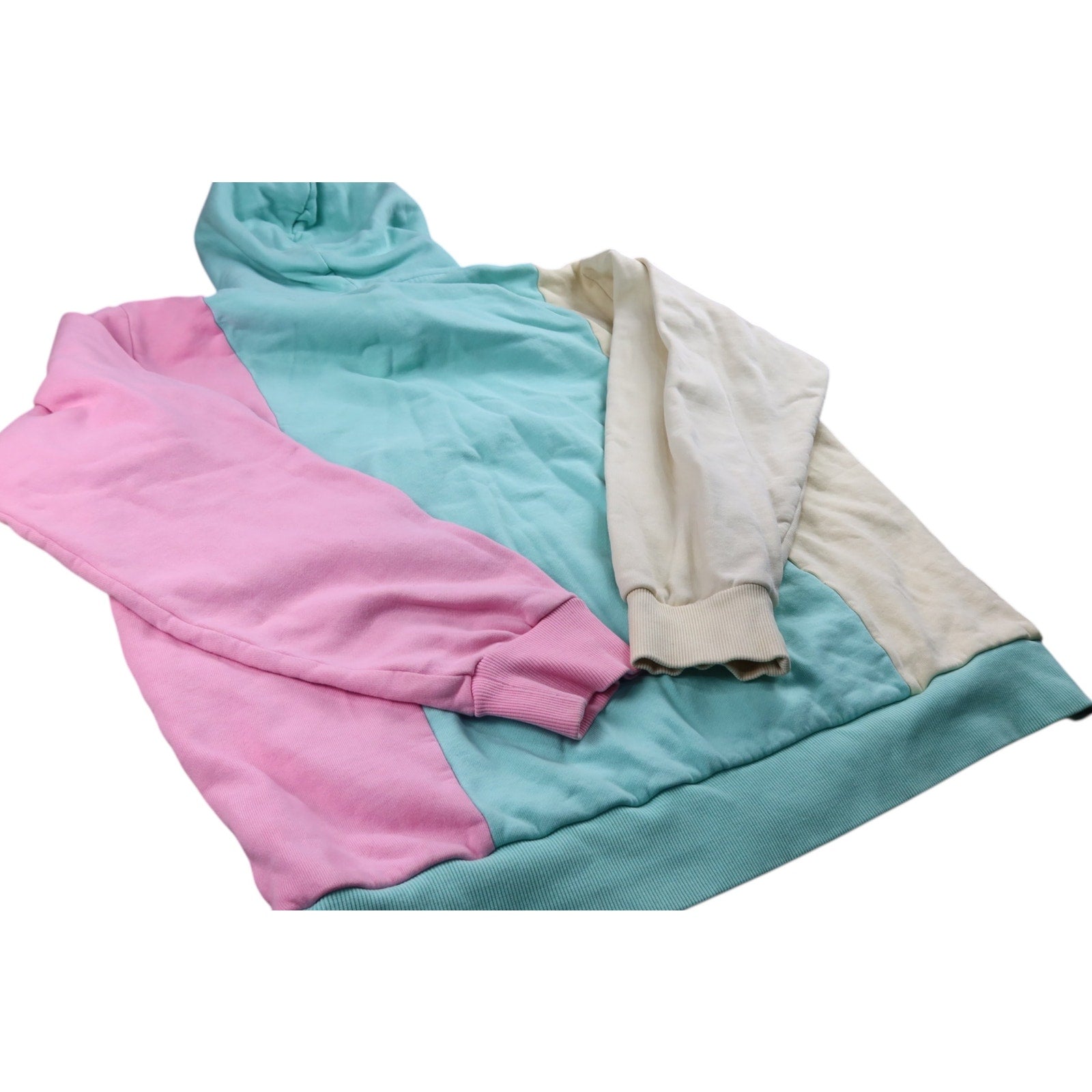 Teddy Fresh Color block Hoodie Women's Large