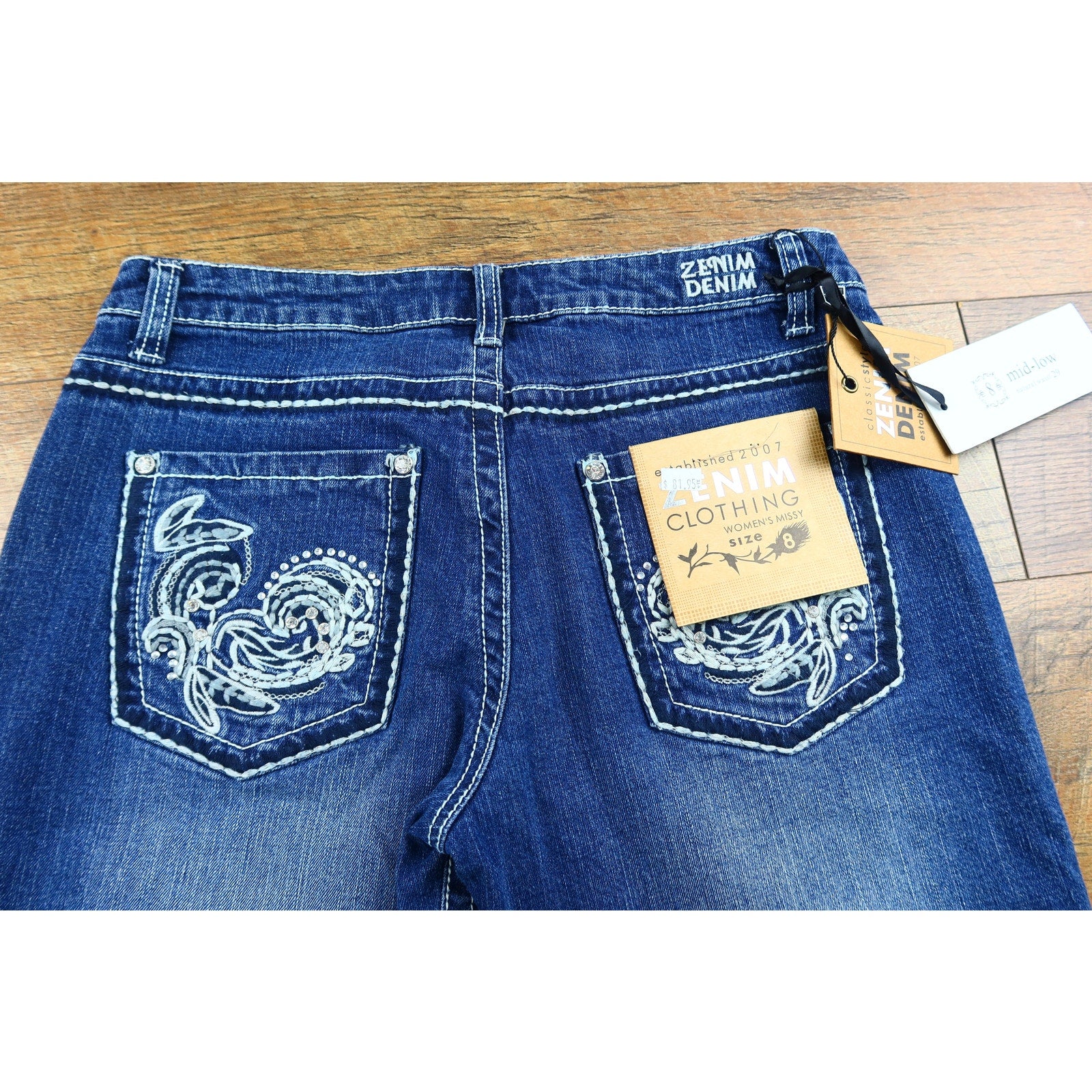 Zenim Denim Missy Women's Capri Jeans 8