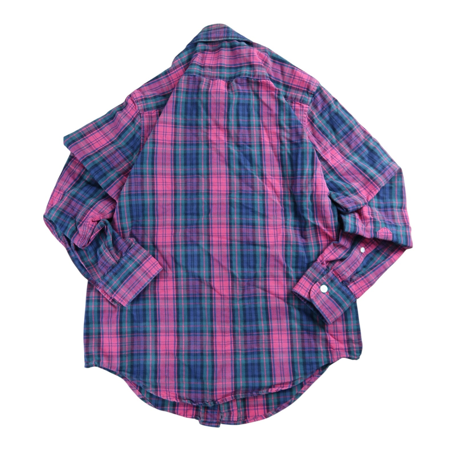 Abercrombie & Fitch Red Green Plaid Button Up Men's Shirt S