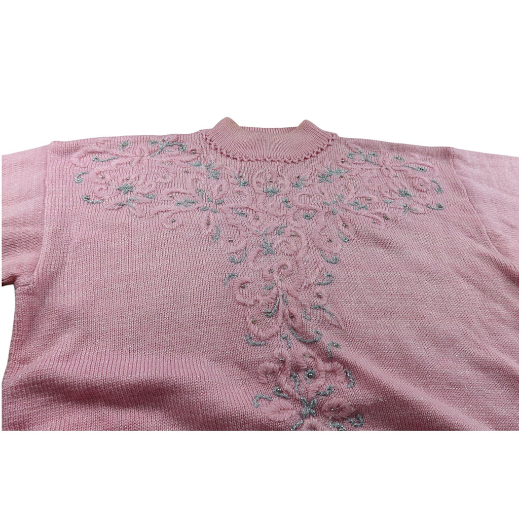 Joeclyn Smith Vintage Pink Knit Sweater Women's L