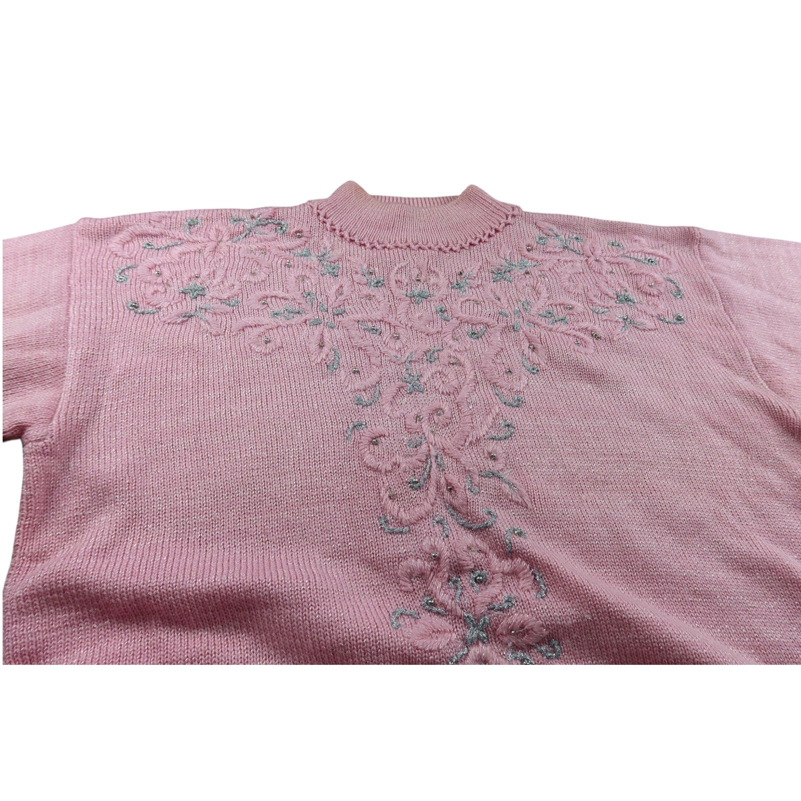 Joeclyn Smith Vintage Pink Knit Sweater Women's L