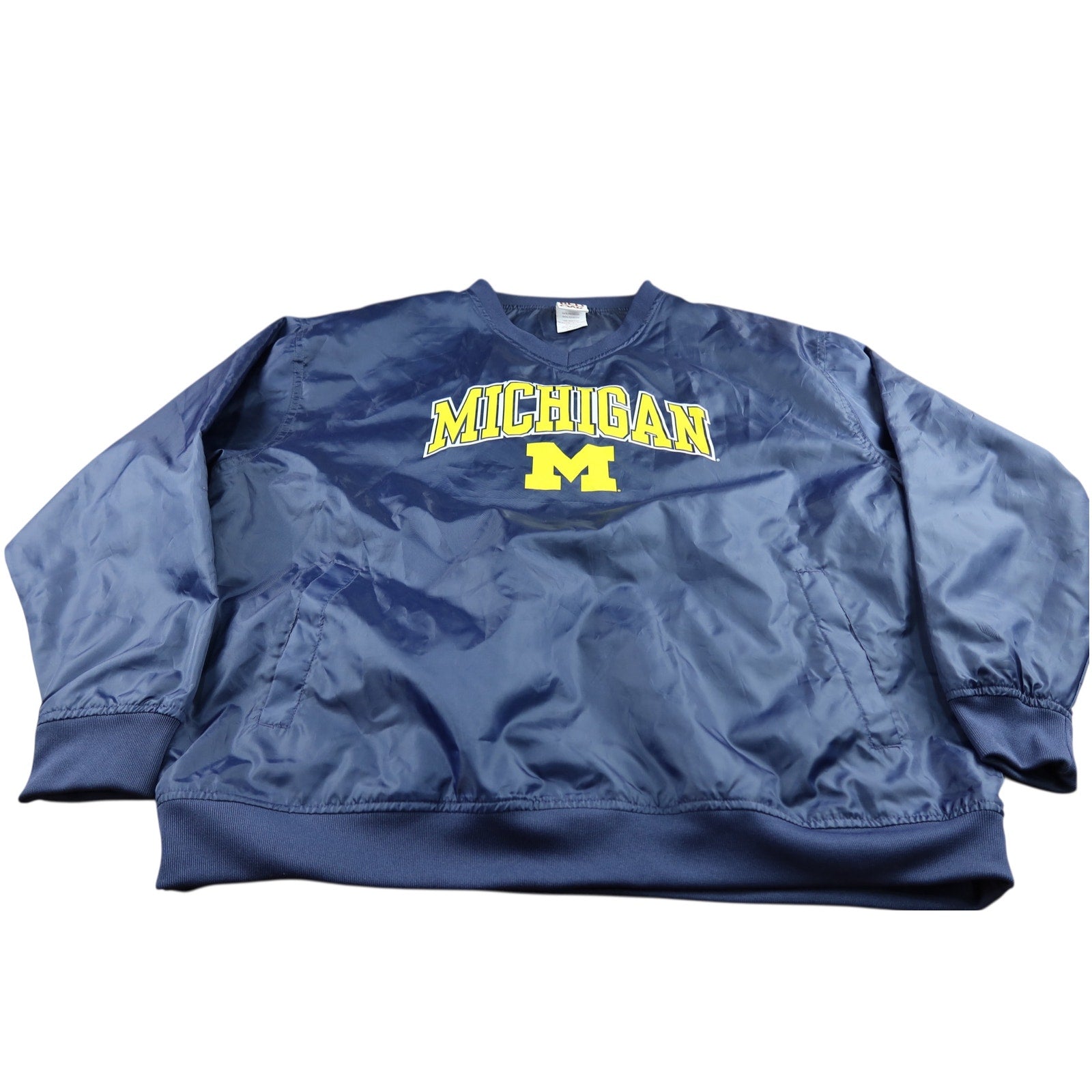 Michigan Red Oak Blue Windbreaker Shirt Men's XL