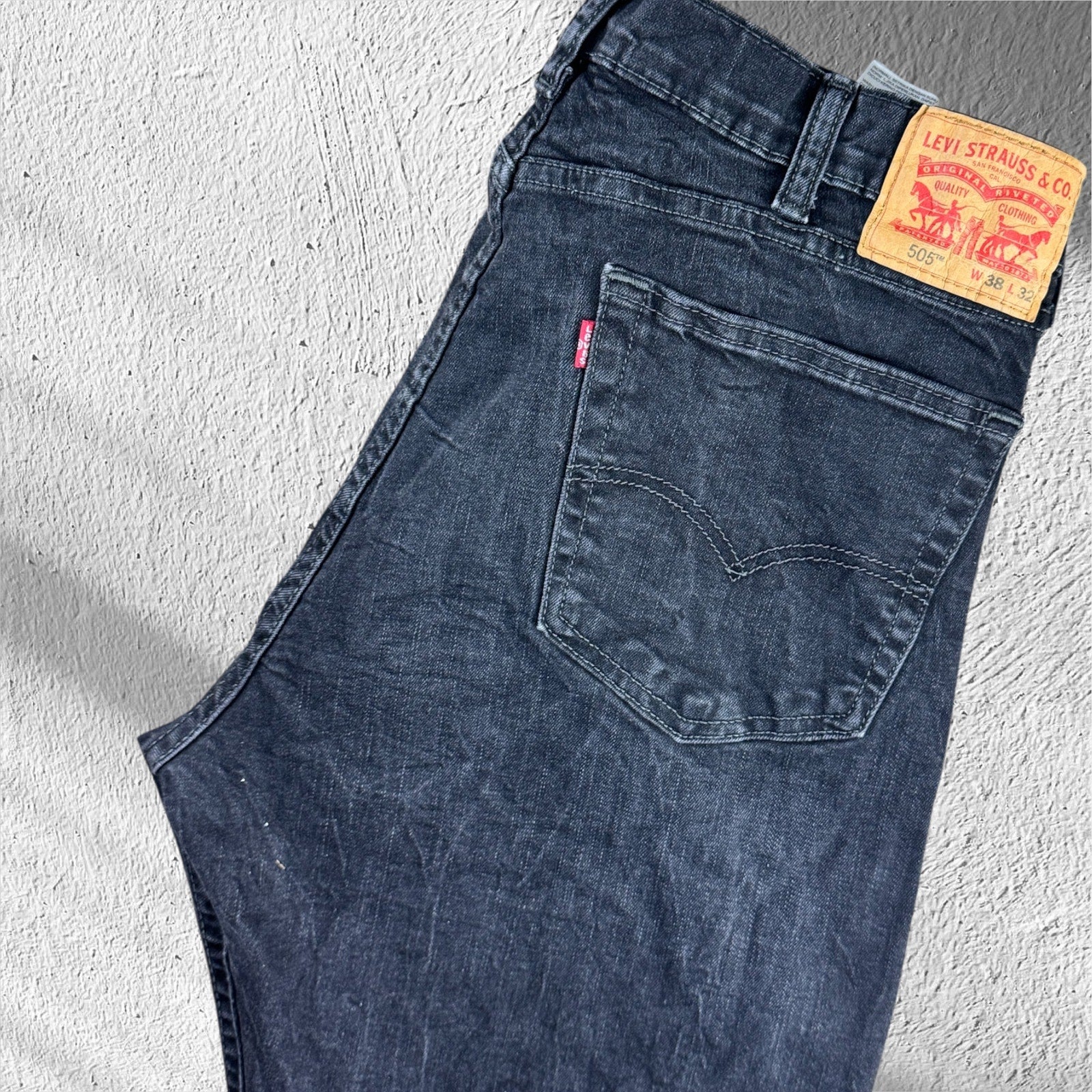 Levi's Strauss 505 Black Jeans Men's W38xL32