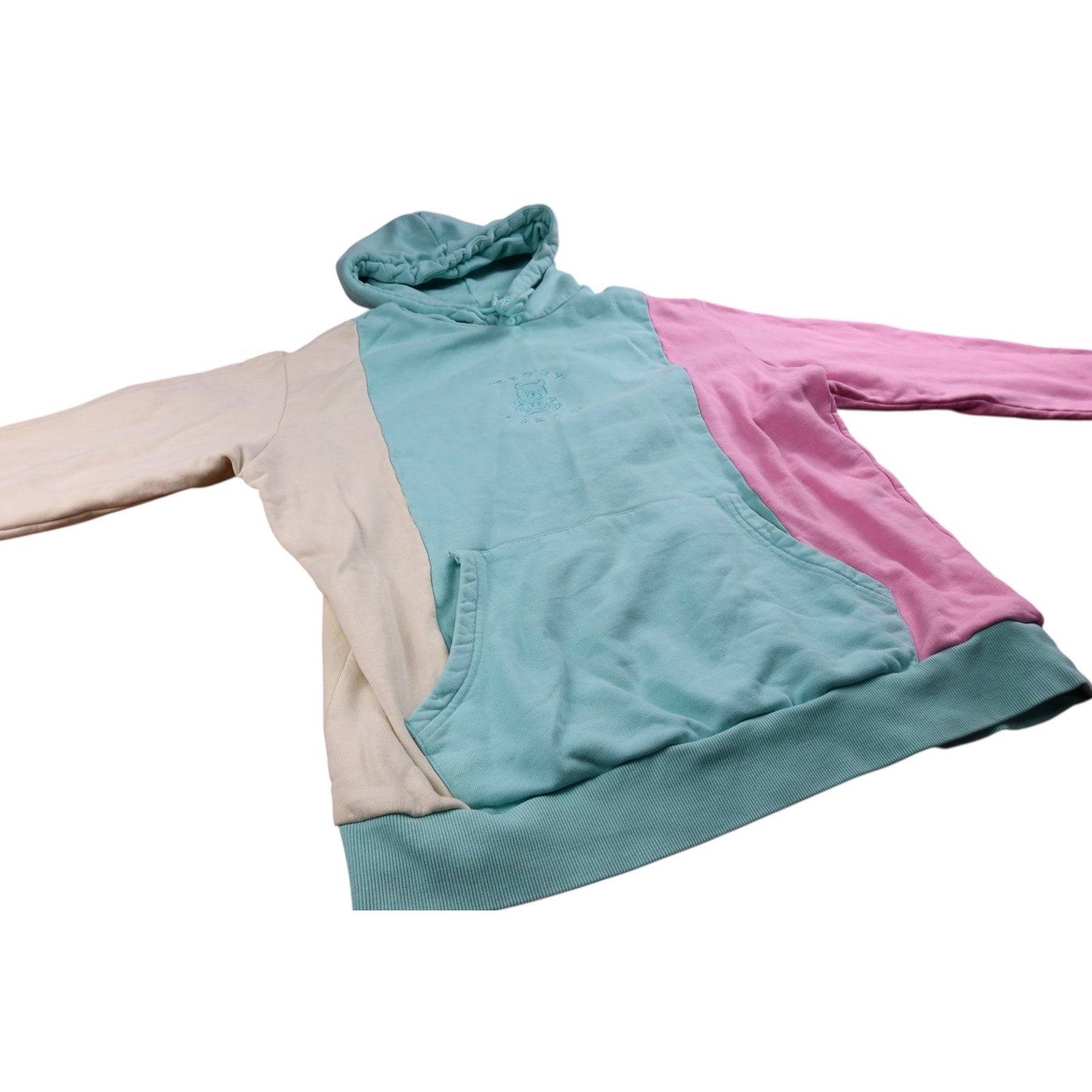 Teddy Fresh Color block Hoodie Women's Large