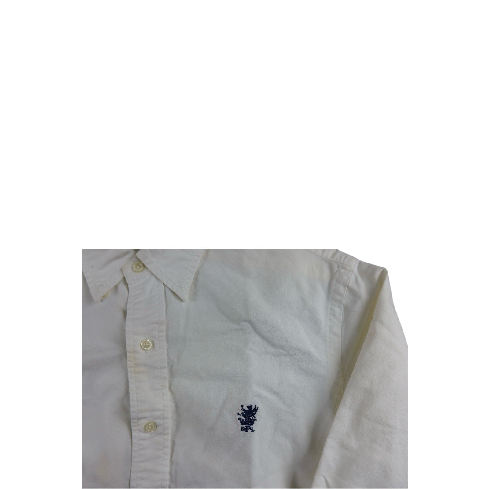 Ralph Lauren White Custom Fit Dress Shirt Men's L
