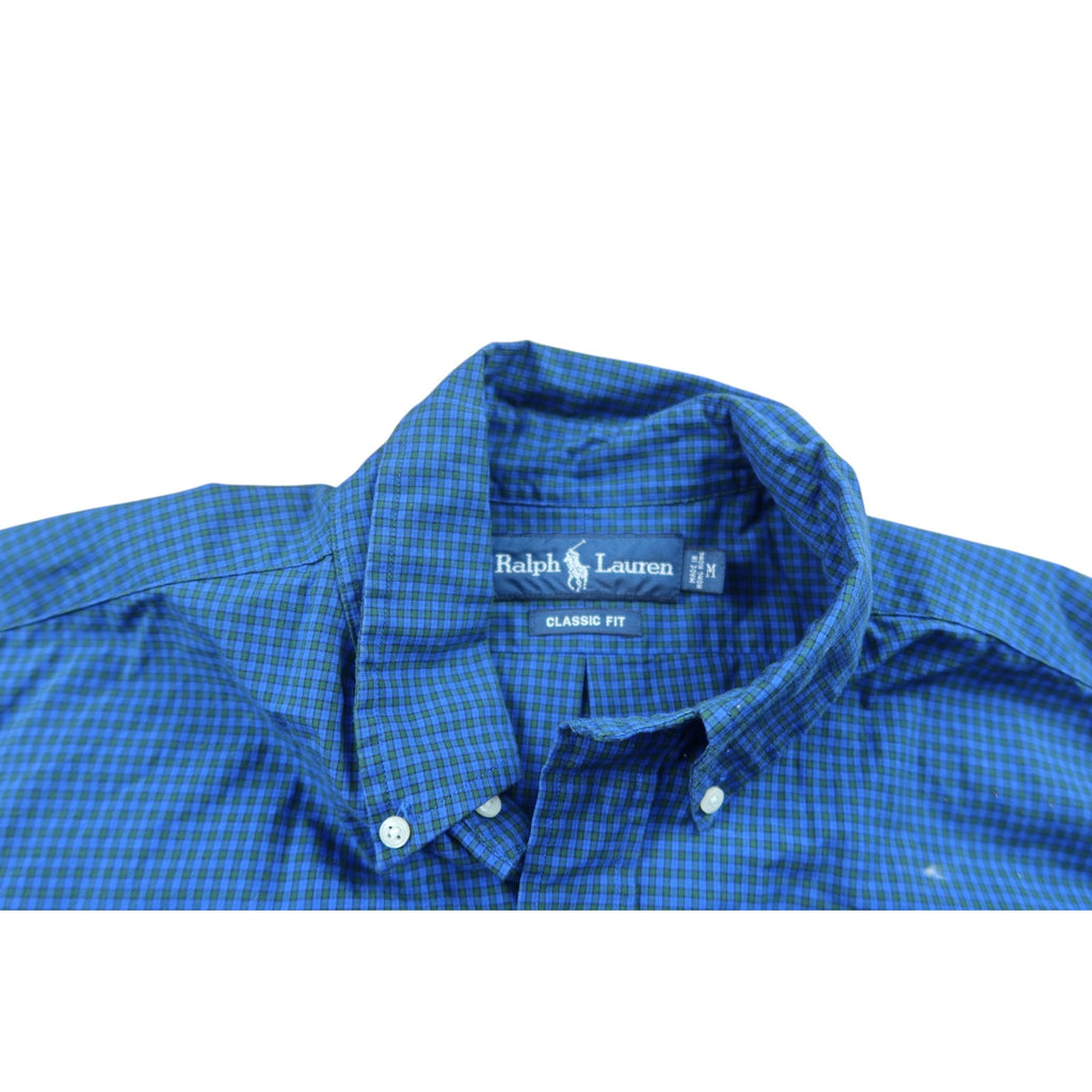 Polo Ralph Lauren Men's Classic-Fit Blue Plaid Button Down Shirt M