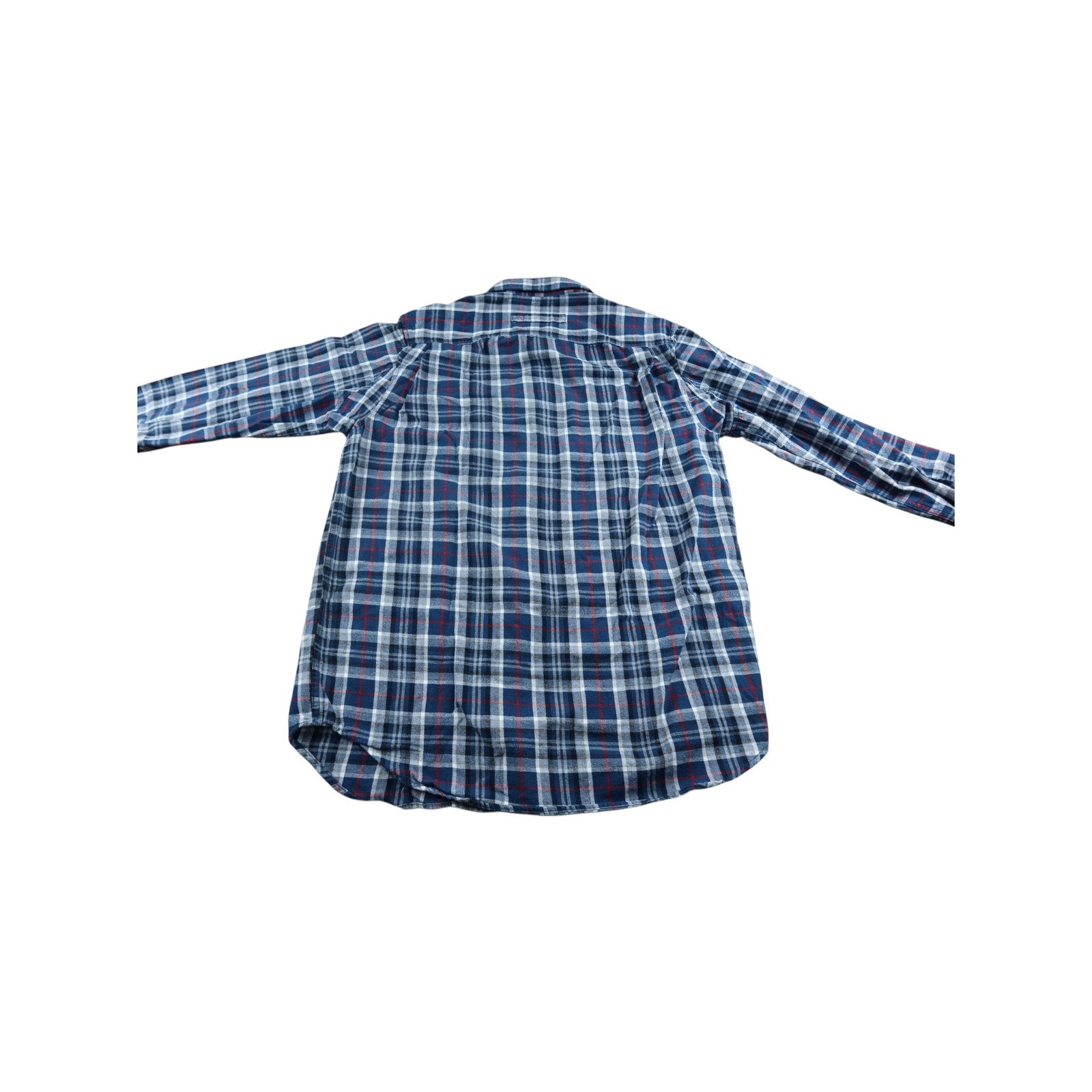 Duluth Trading Co Men's Blue Plaid Button Down Dress Shirt
