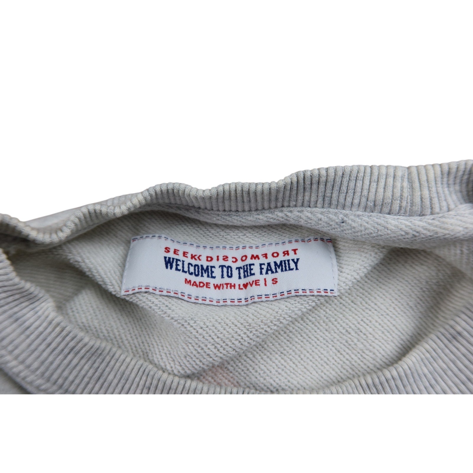 Seek Discomfort Gray Sweatshirt Men's Small