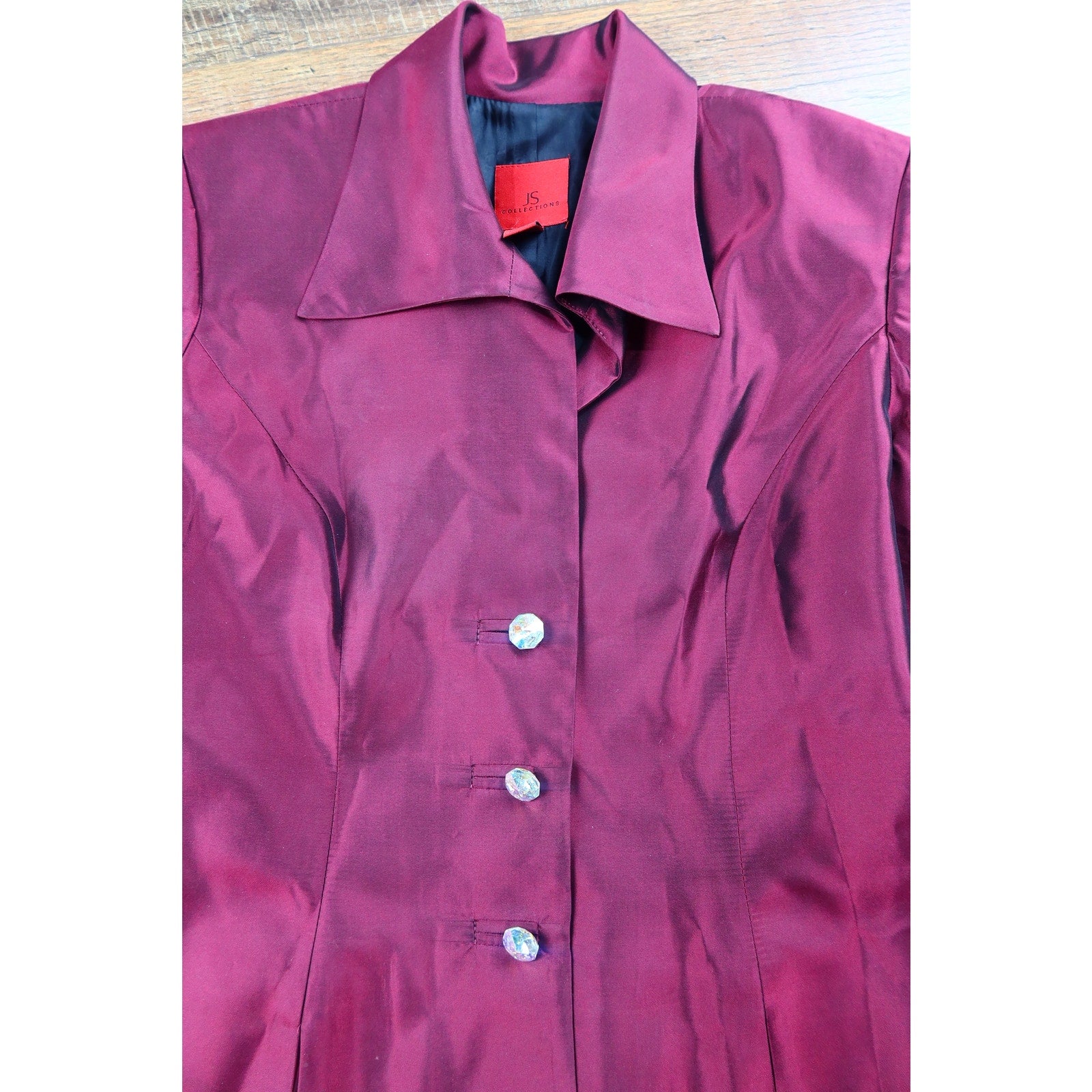 JS. Collections Burgundy Blazer Women's 12