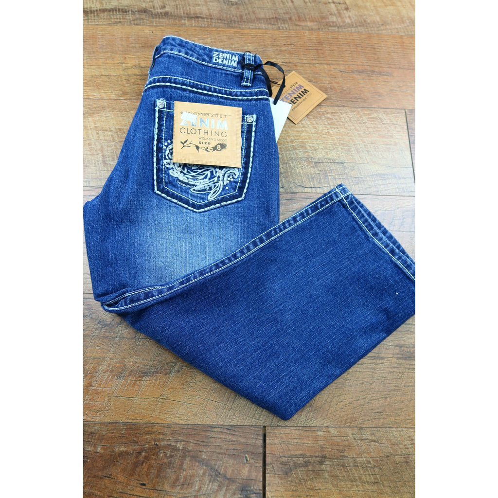 Zenim Denim Missy Women's Capri Jeans 8