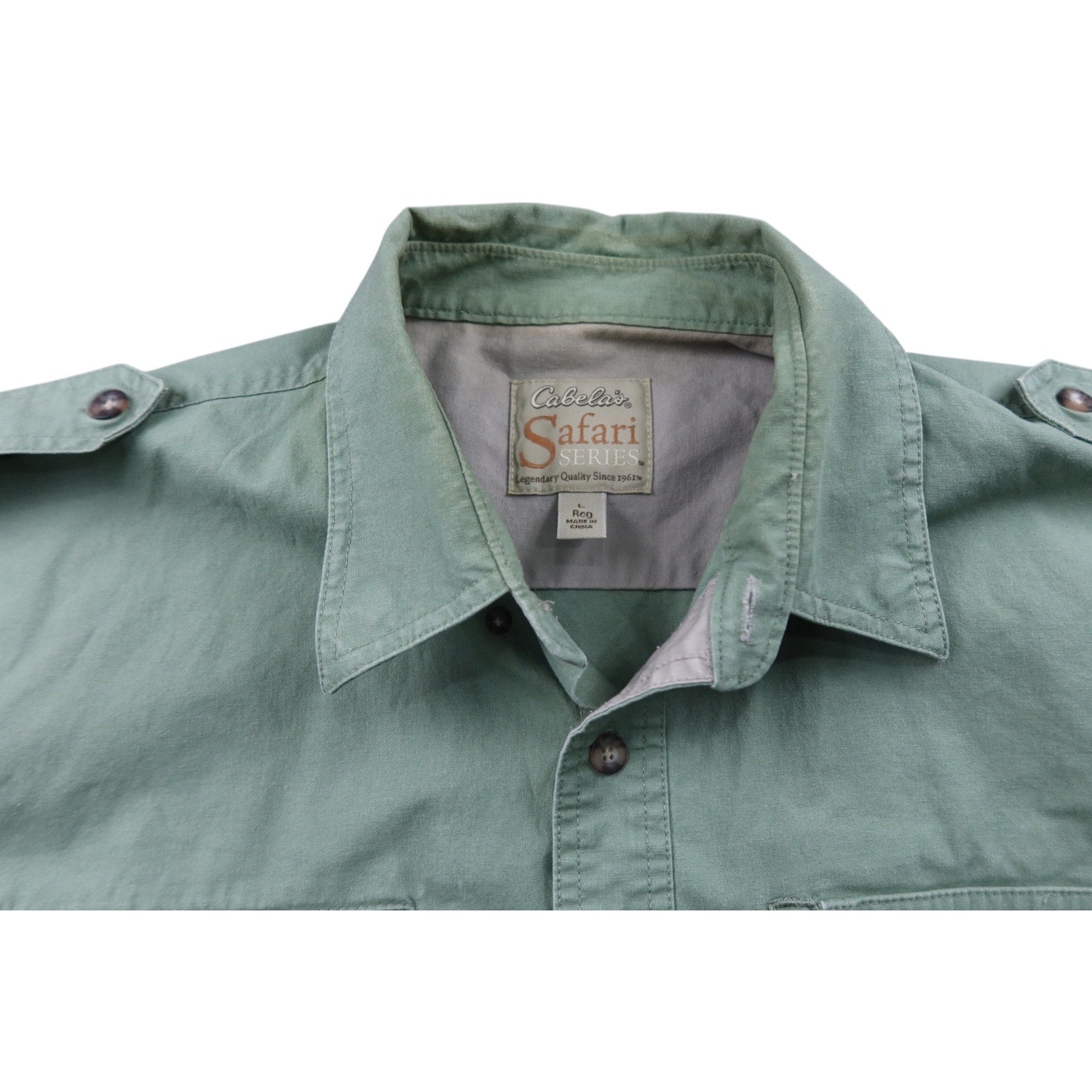 Cabela's Safari Green Series Performance Shirt Hiking Men's L