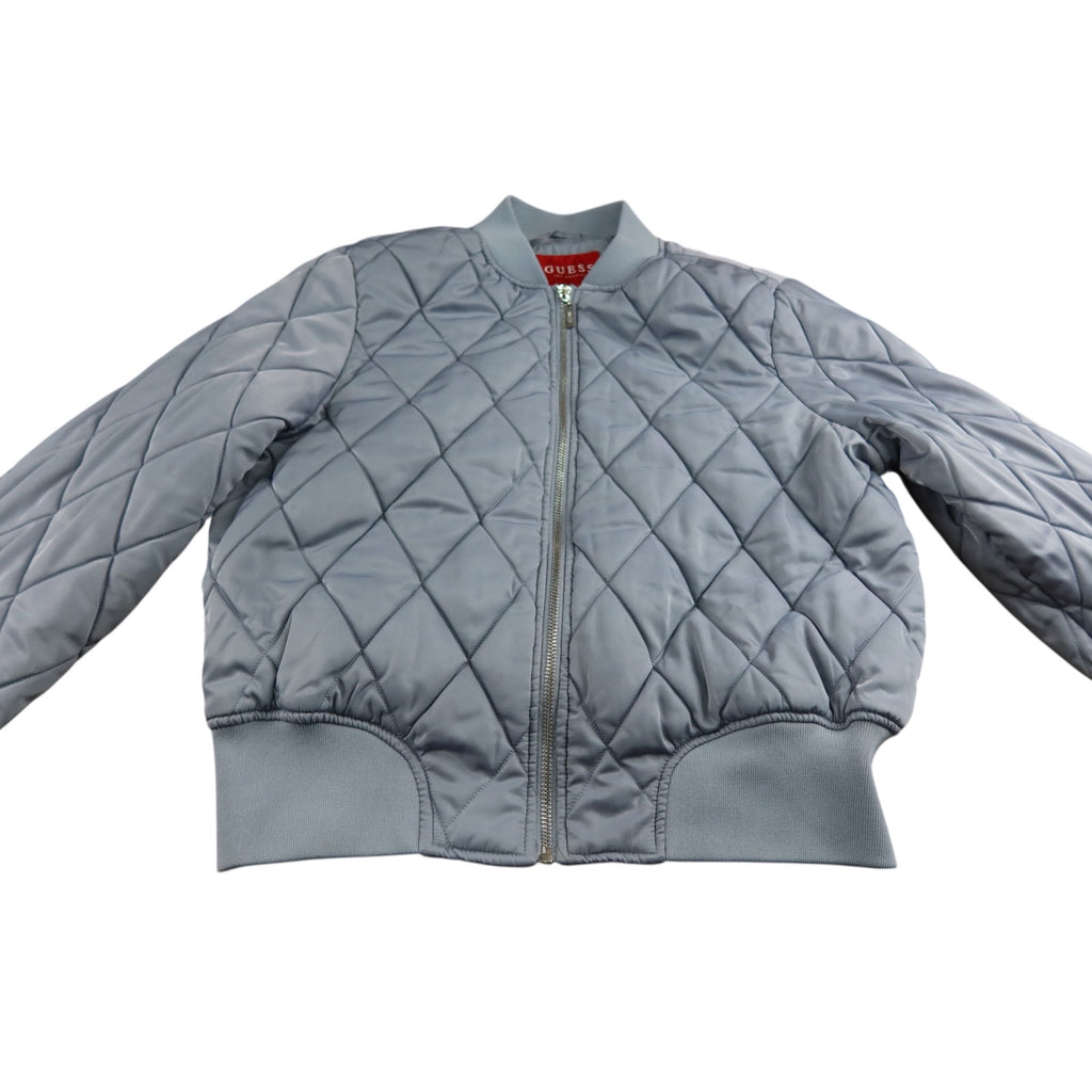 GUESS Y2K Quilted Bomber Gray Jacket Women's L