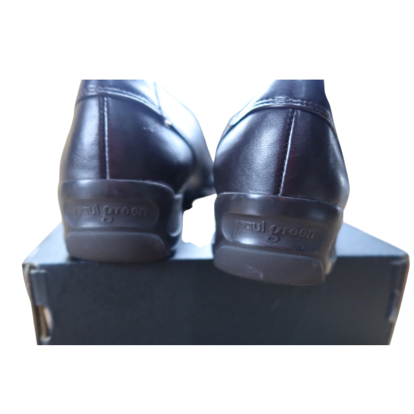 Paul Green 0Munich Brown Pleated Vamp Leather Slip-On Loafers