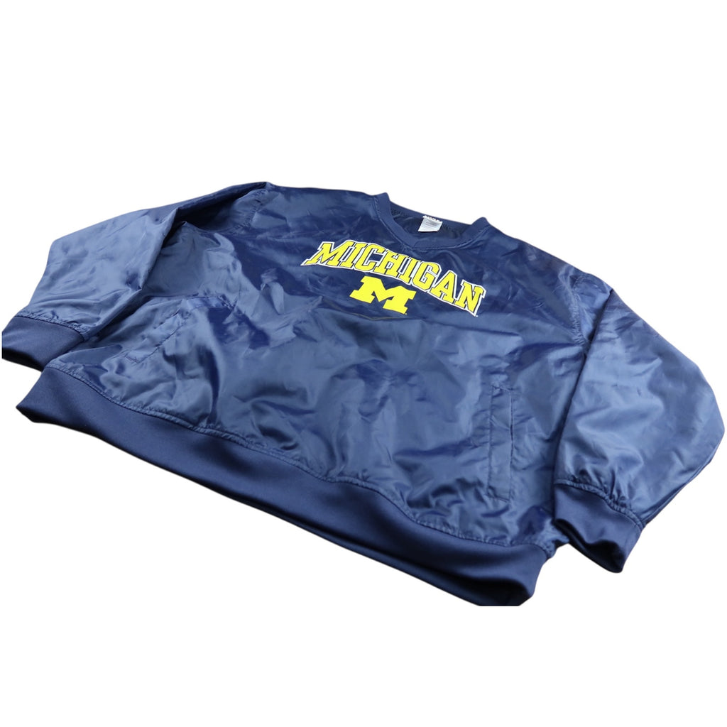 Michigan Red Oak Blue Windbreaker Shirt Men's XL